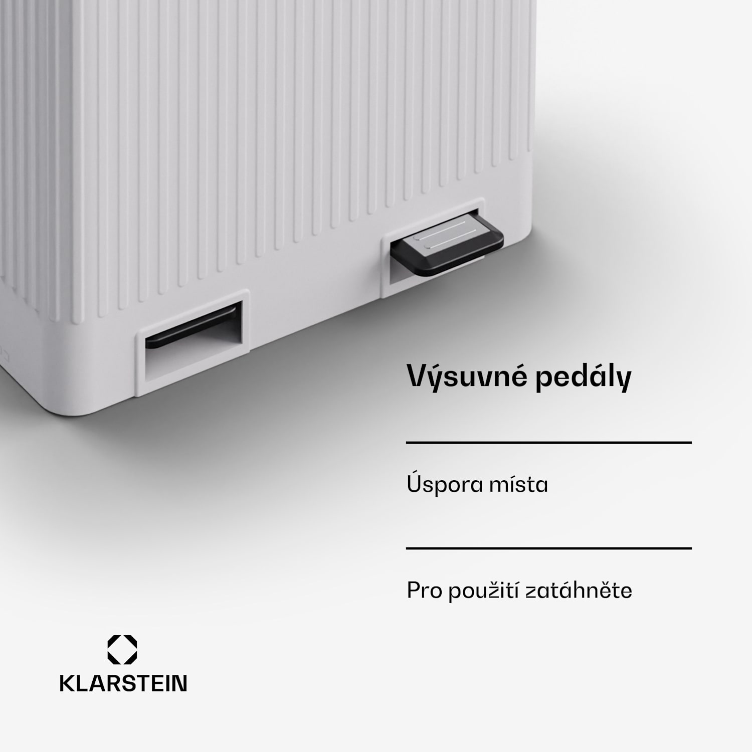 Grama 40, pedálový koš, 40 L/2x20 L, bezhlučný, PP plast, retro