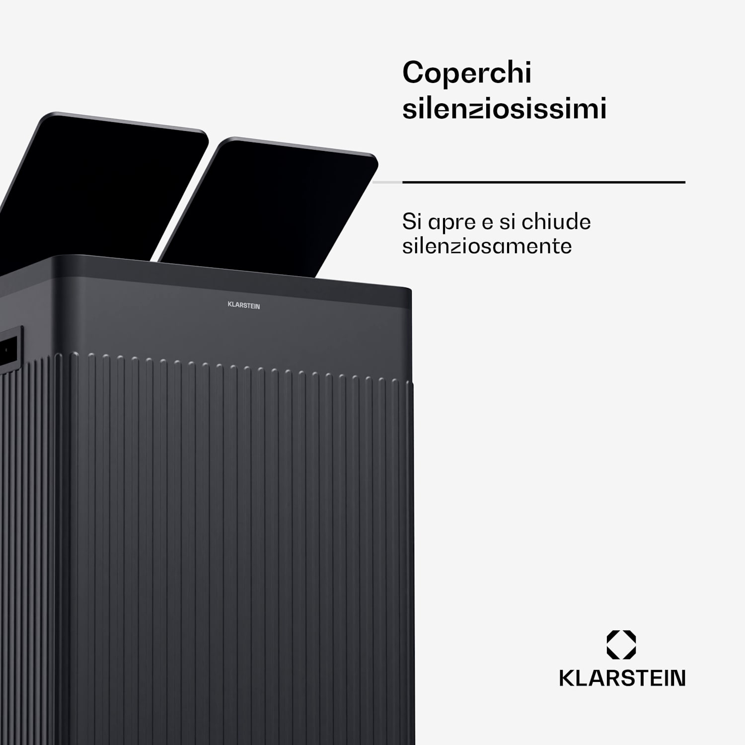 Grama 60 - Cestino a pedale, 60L/2x30L, silenzioso, PP, rétro 60 L | Nero