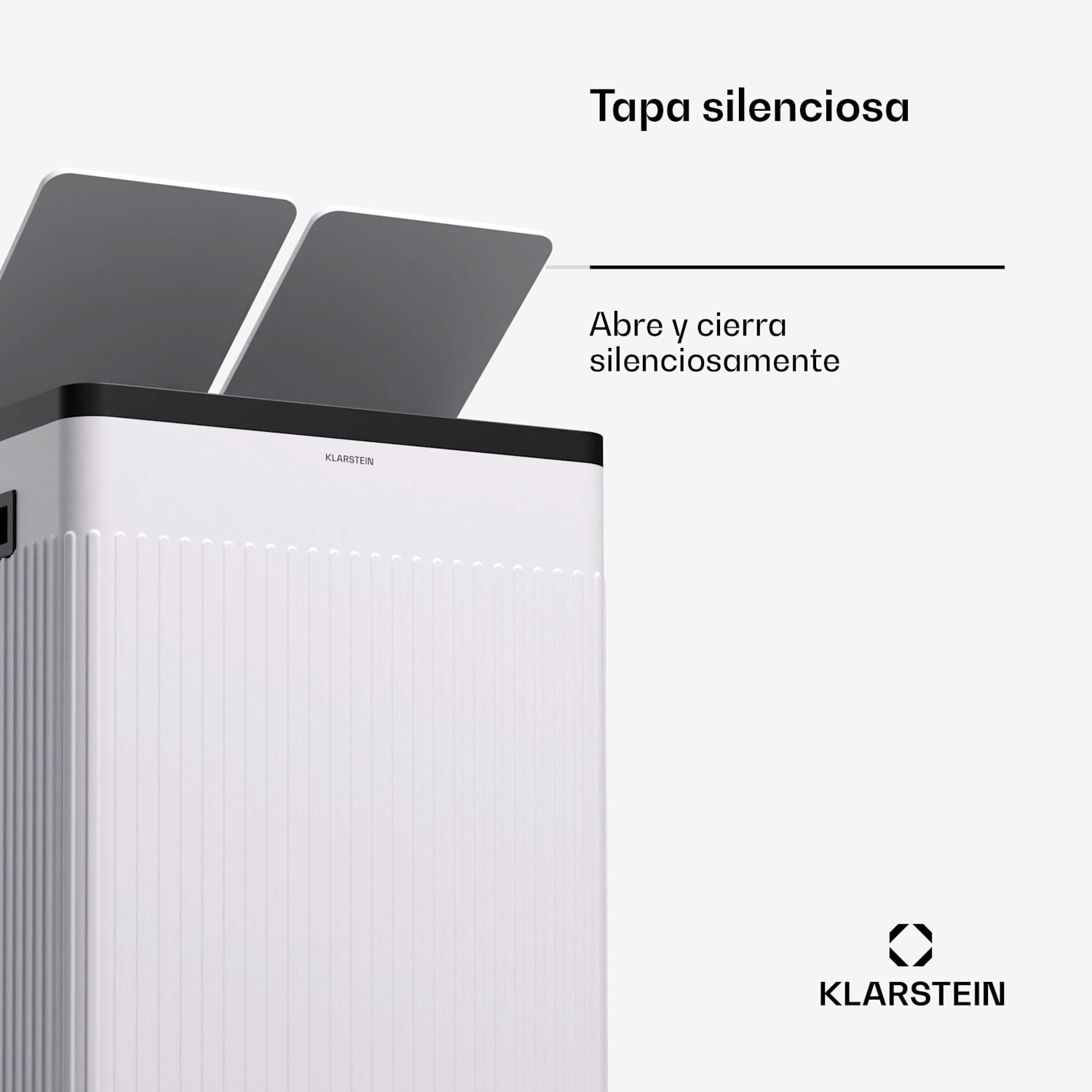 Cubo de pedal Grama 60L / 2x30L silencioso PP Retro 60 L | Blanco