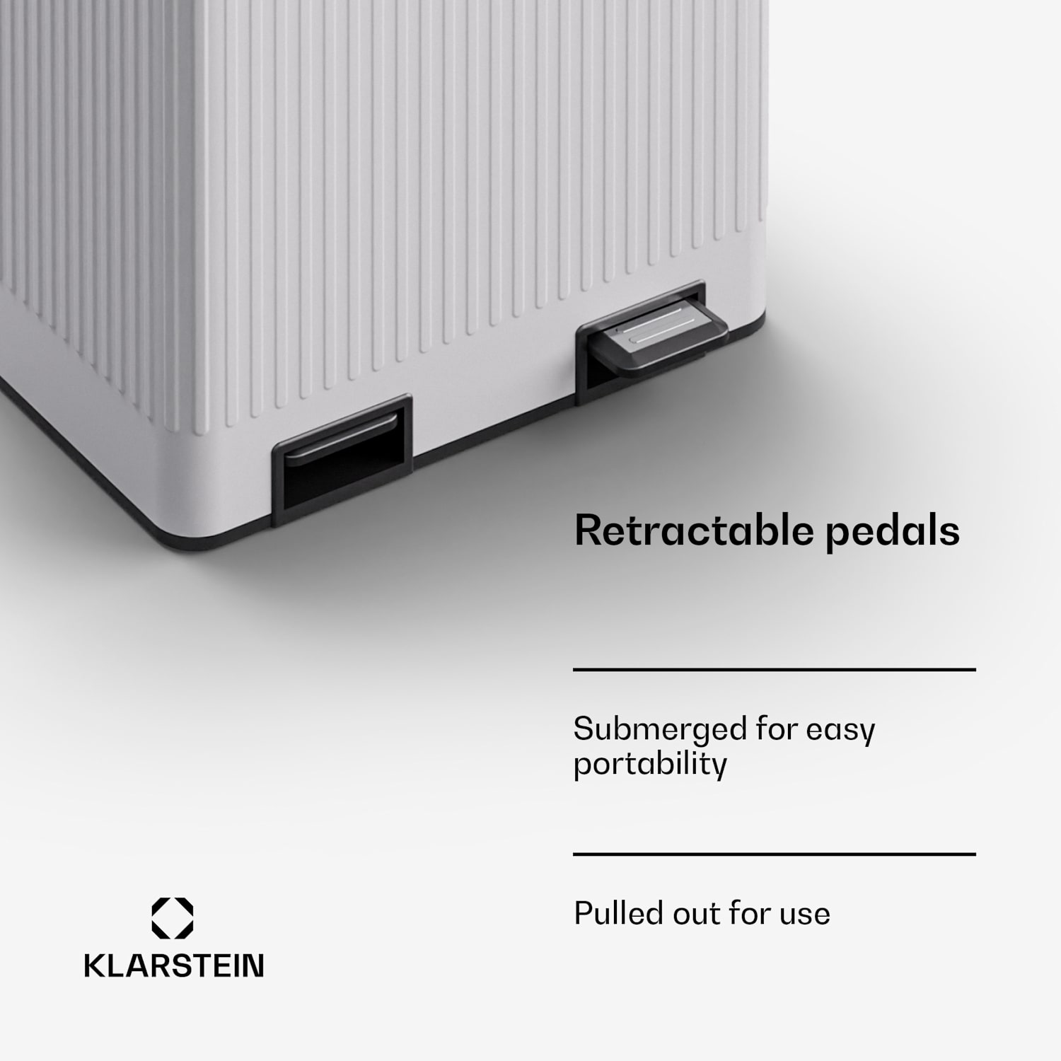 Grama 60, pedálos kuka, 60L / 2x30L, zajmentes, PP műanyag, retro