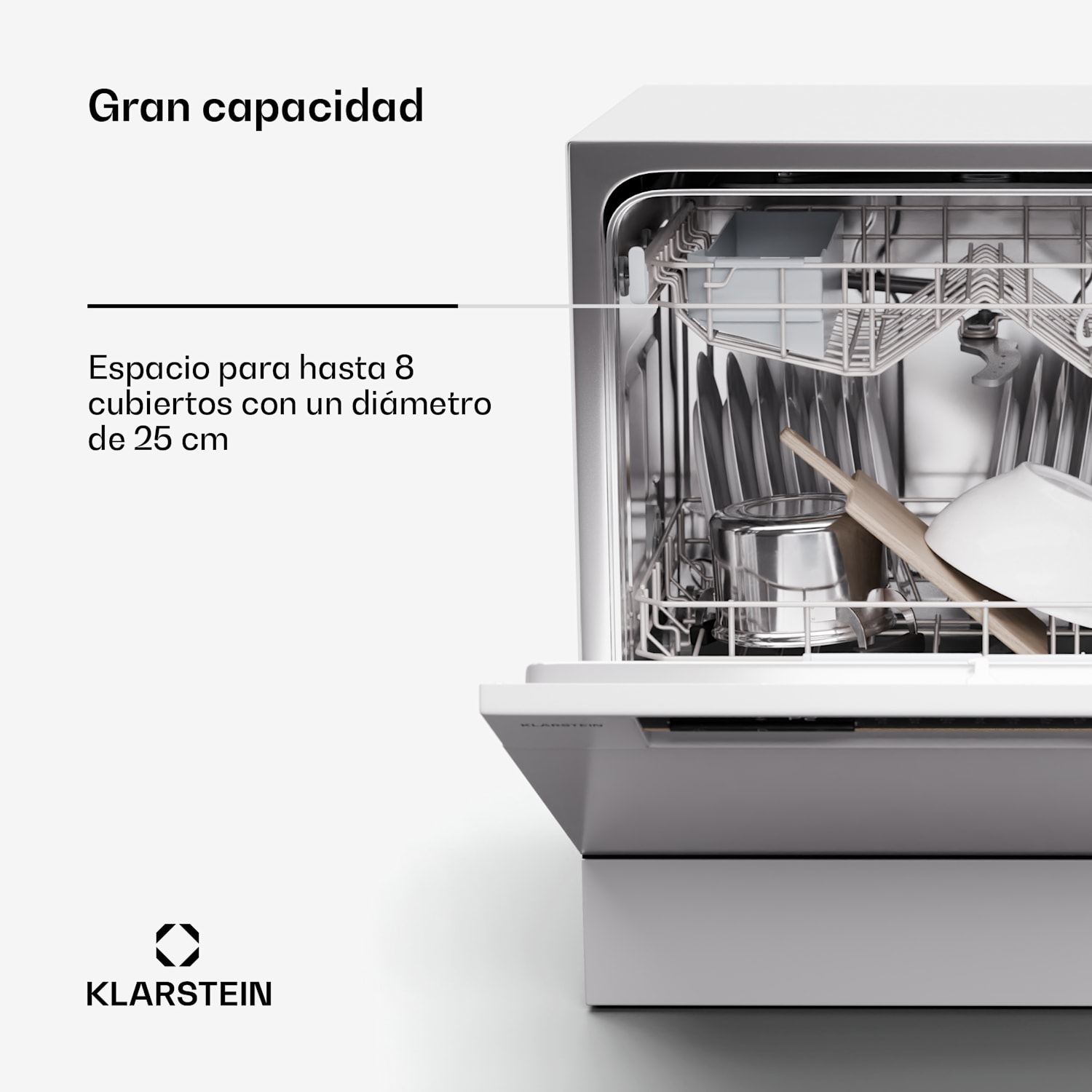 Lavavajillas Amazonia Eco 8 Blanco / Plata Metalizada