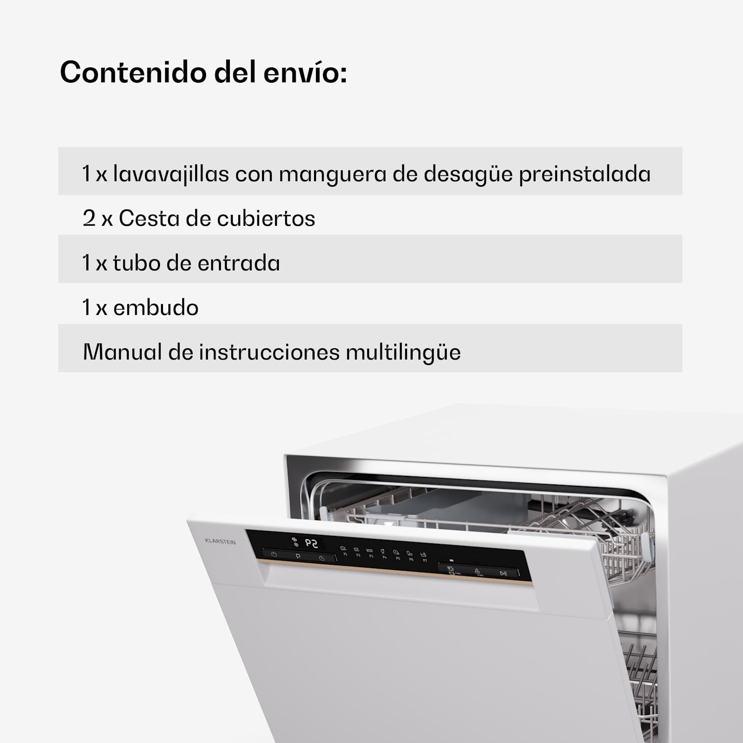 Lavavajillas Amazonia Eco 8 Blanco / Plata Metalizada