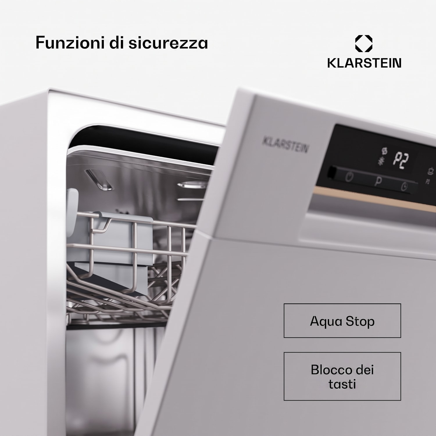 Amazonia ECO 8 - Lavastoviglie Bianco / Argento metallizzato