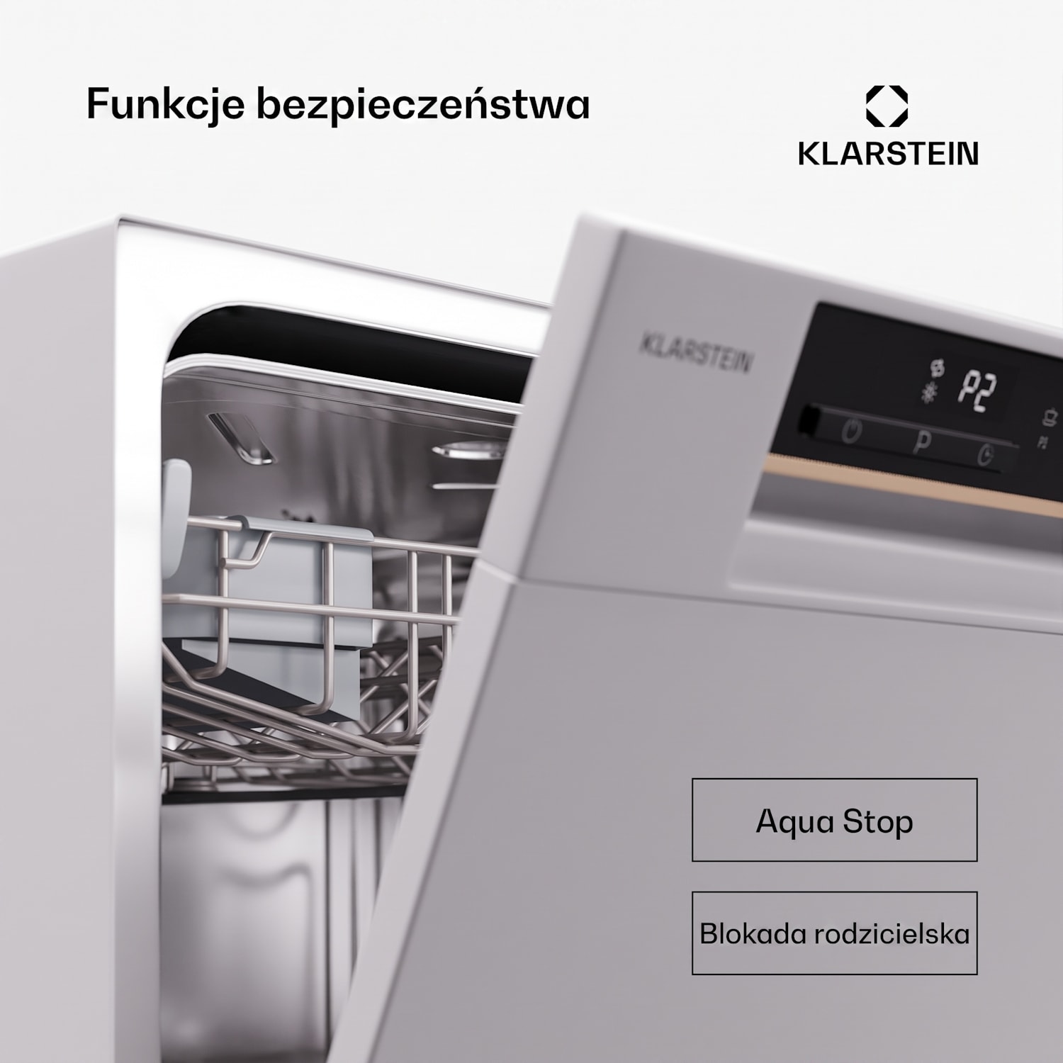 Amazonia Eco 8 zmywarka do naczyń Biały / Srebrny Metal