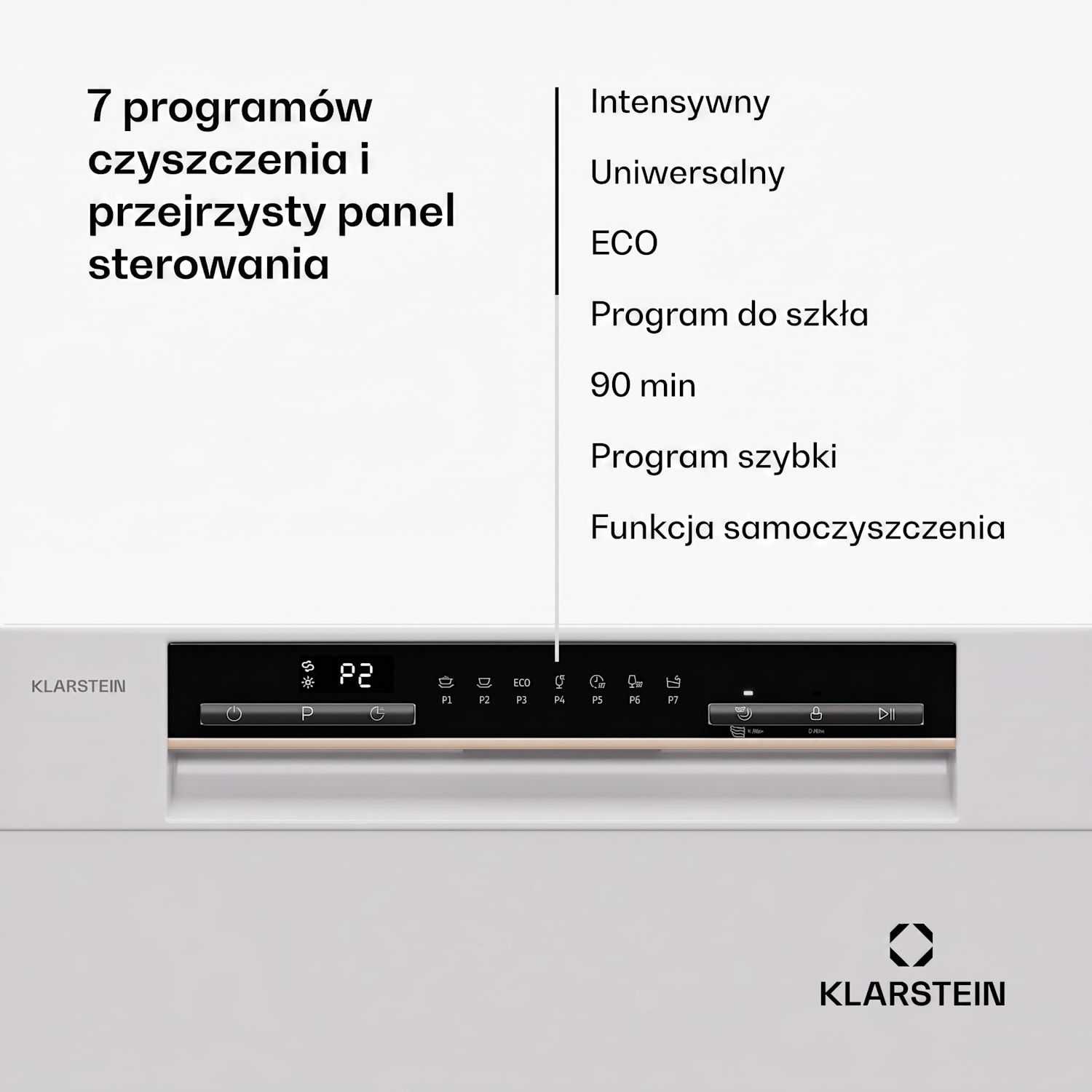 Amazonia Eco 8 zmywarka do naczyń Biały / Srebrny Metal