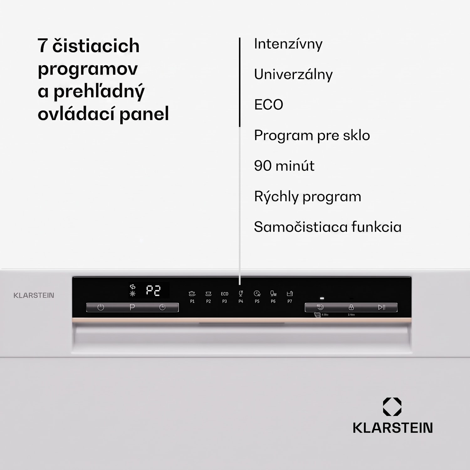 Amazonia Eco 8, umývačka riadu Biela / strieborná metalíza