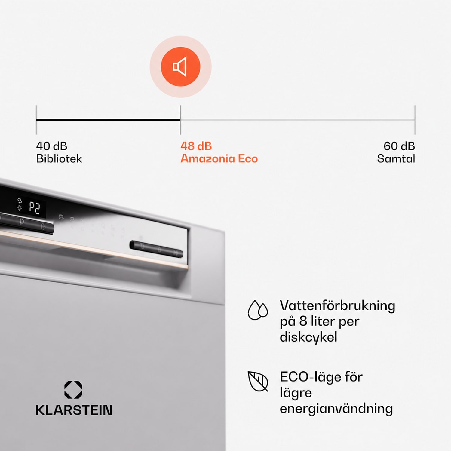 Amazonia Eco 8 diskmaskin Vit / Silver Metallic