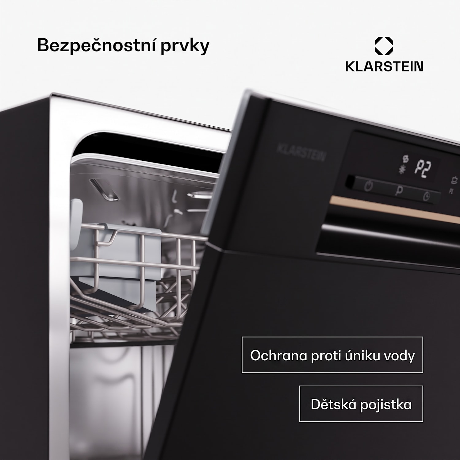 Amazonia Eco 8, myčka nádobí Černá