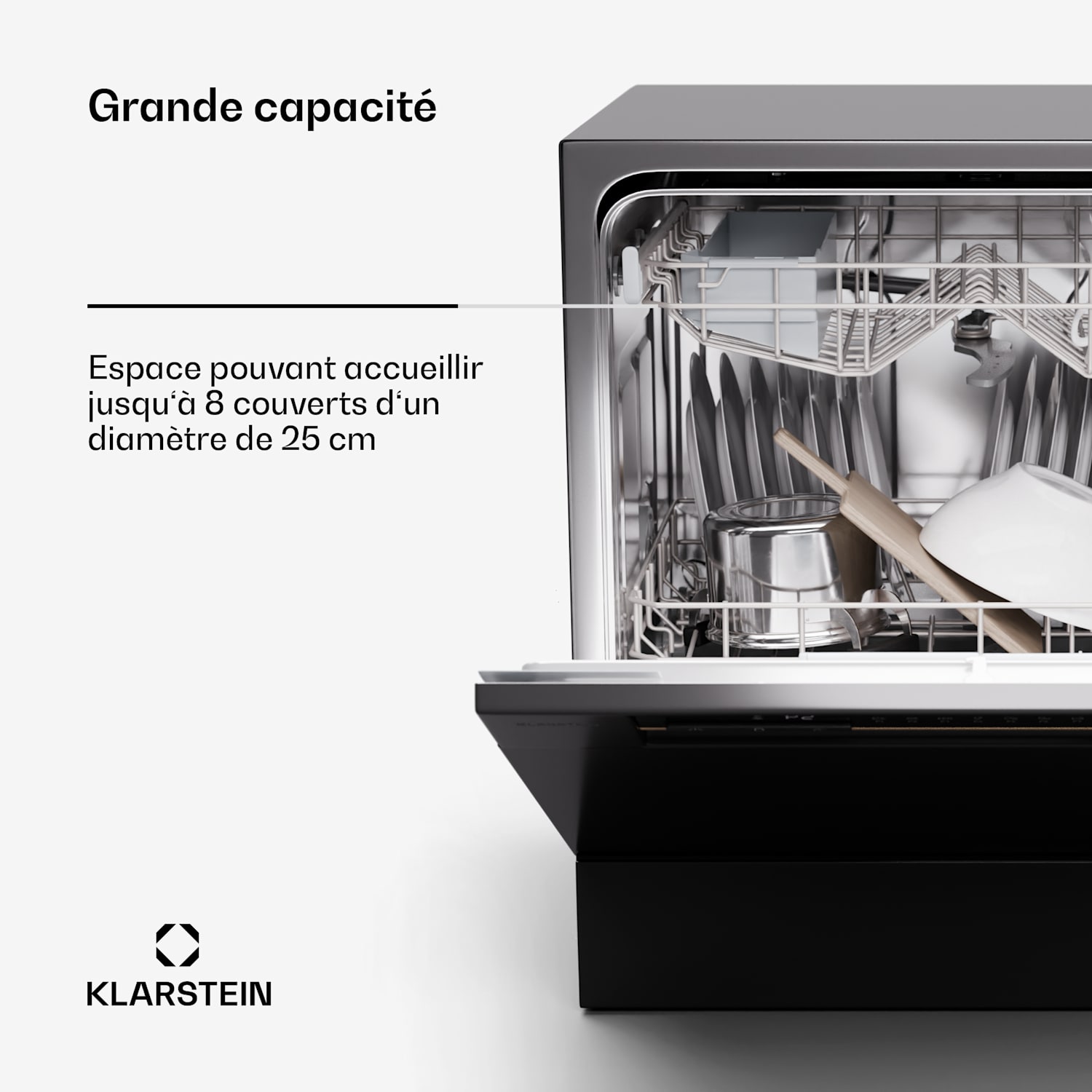 Amazonia Eco 8 vaatwasser Zwart