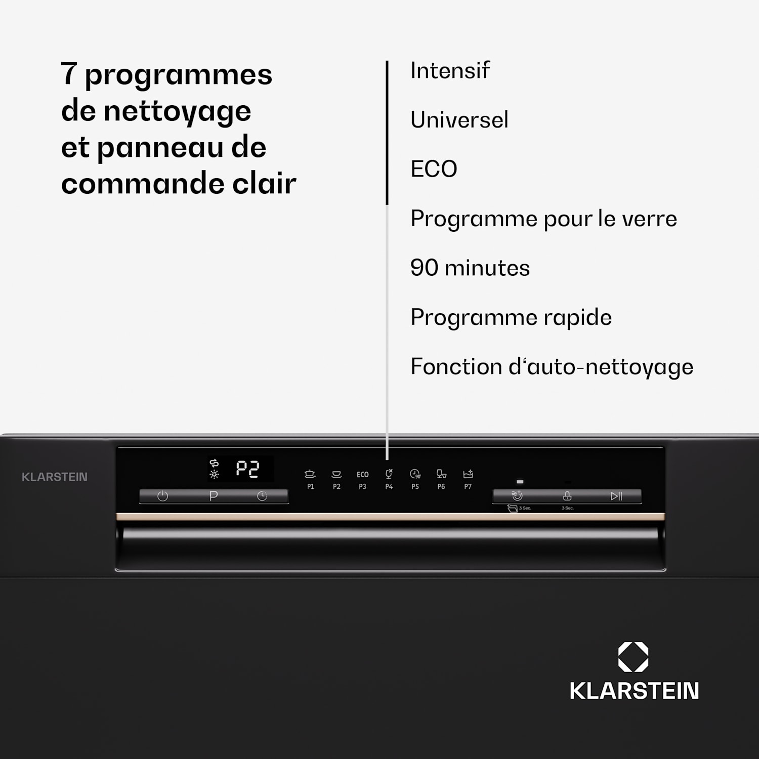 Amazonia Eco 8 vaatwasser Zwart