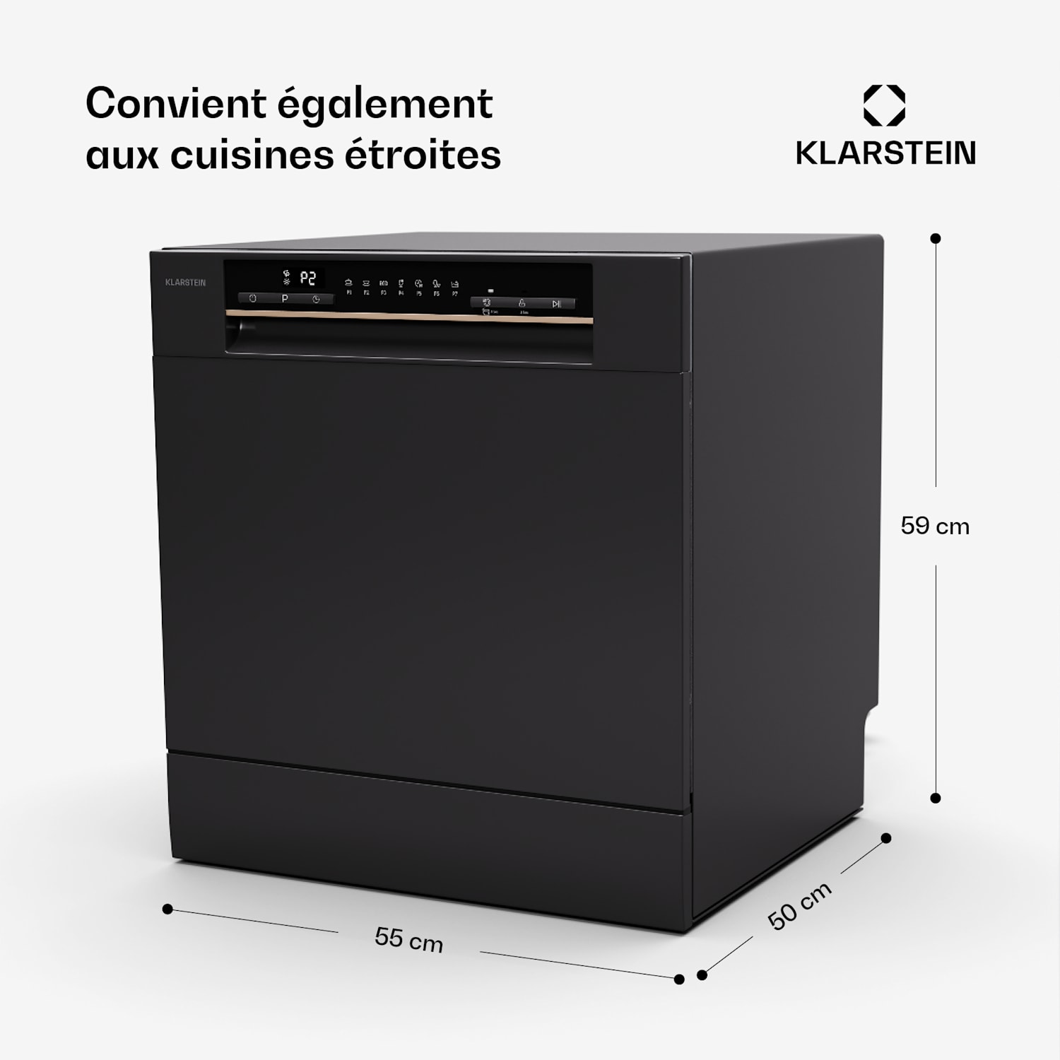 Amazonia Eco 8 vaatwasser Zwart