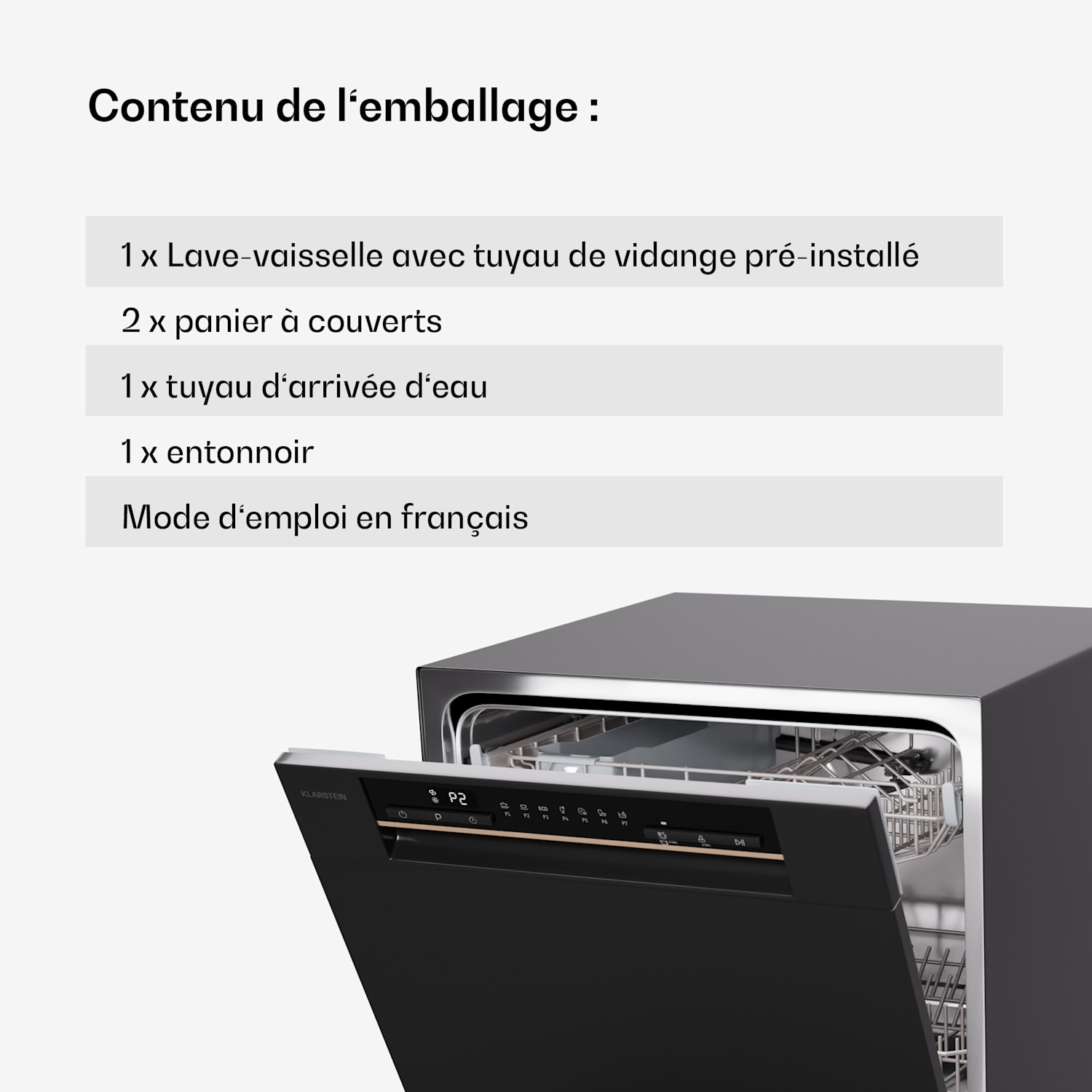 Amazonia Eco 8 vaatwasser Zwart