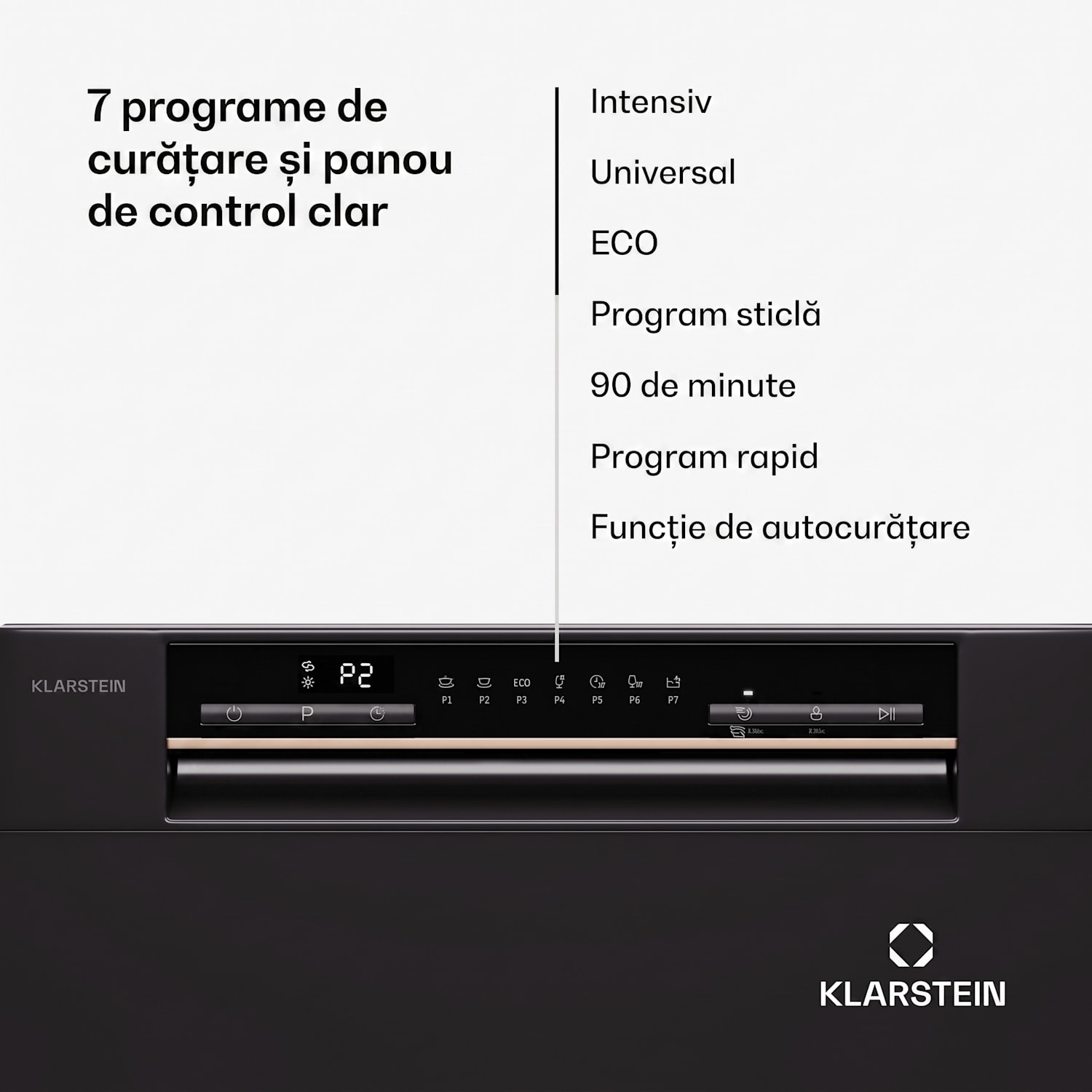 Amazonia Eco 8, mașină de spălat vase Negru
