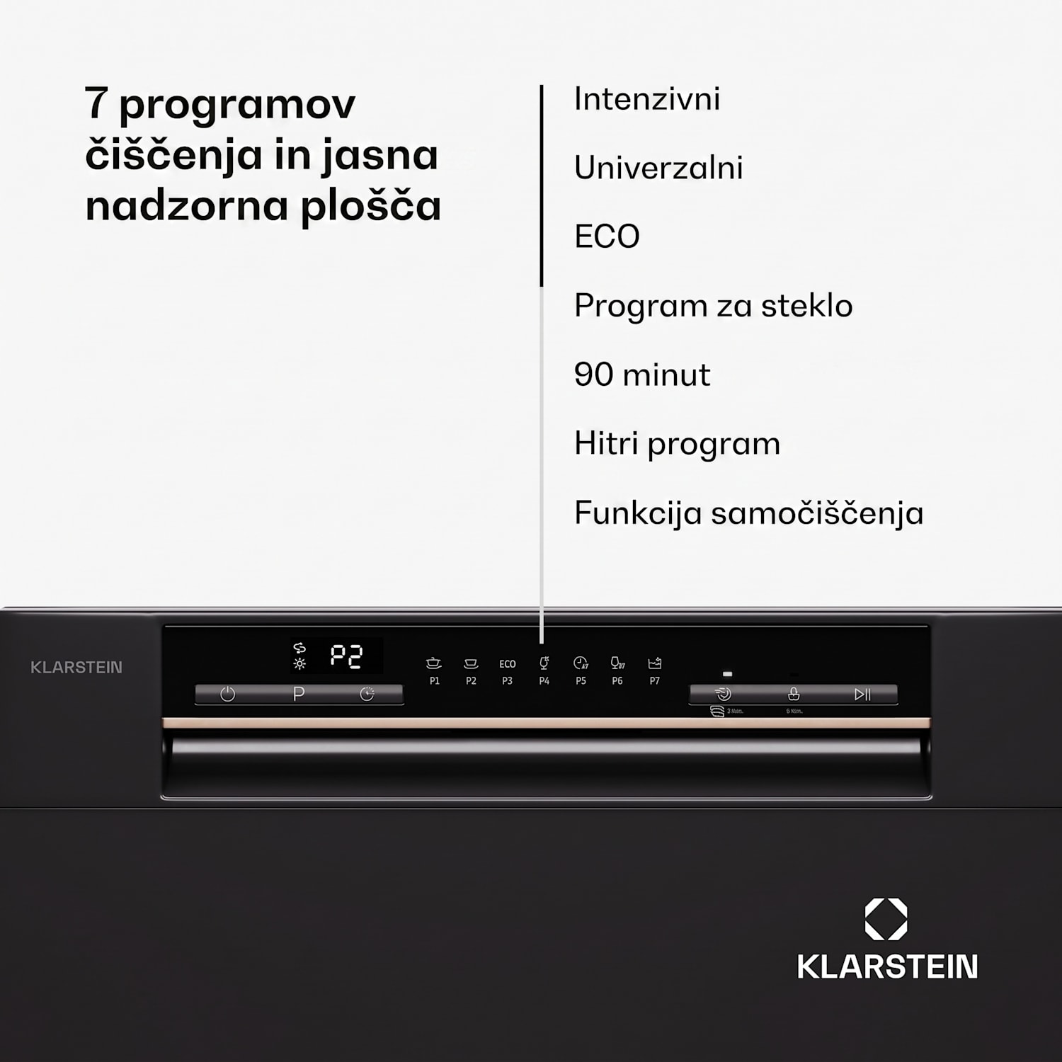 Amazonia Eco 8, pomivalni stroj Črna