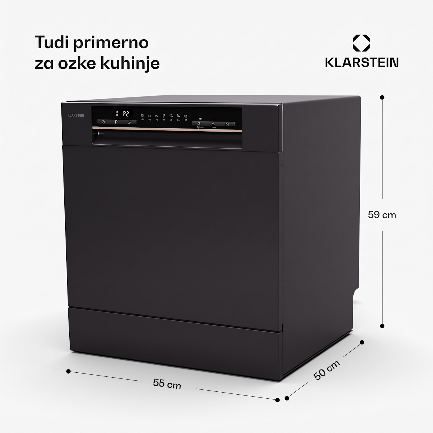Amazonia Eco 8, pomivalni stroj Črna