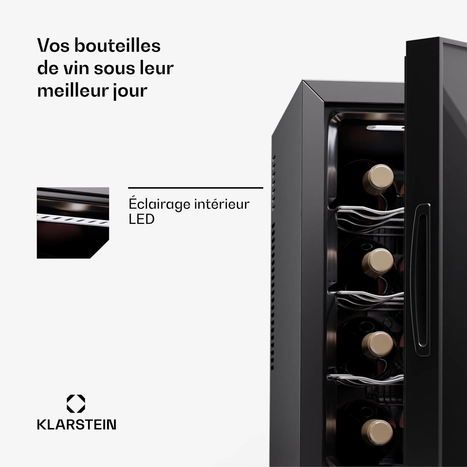 Silent Vino 12 Uno wijnkoelkast 31 l / 12 fl 5-18 °C touch 31 Ltr | 1 koelzone | Zwart