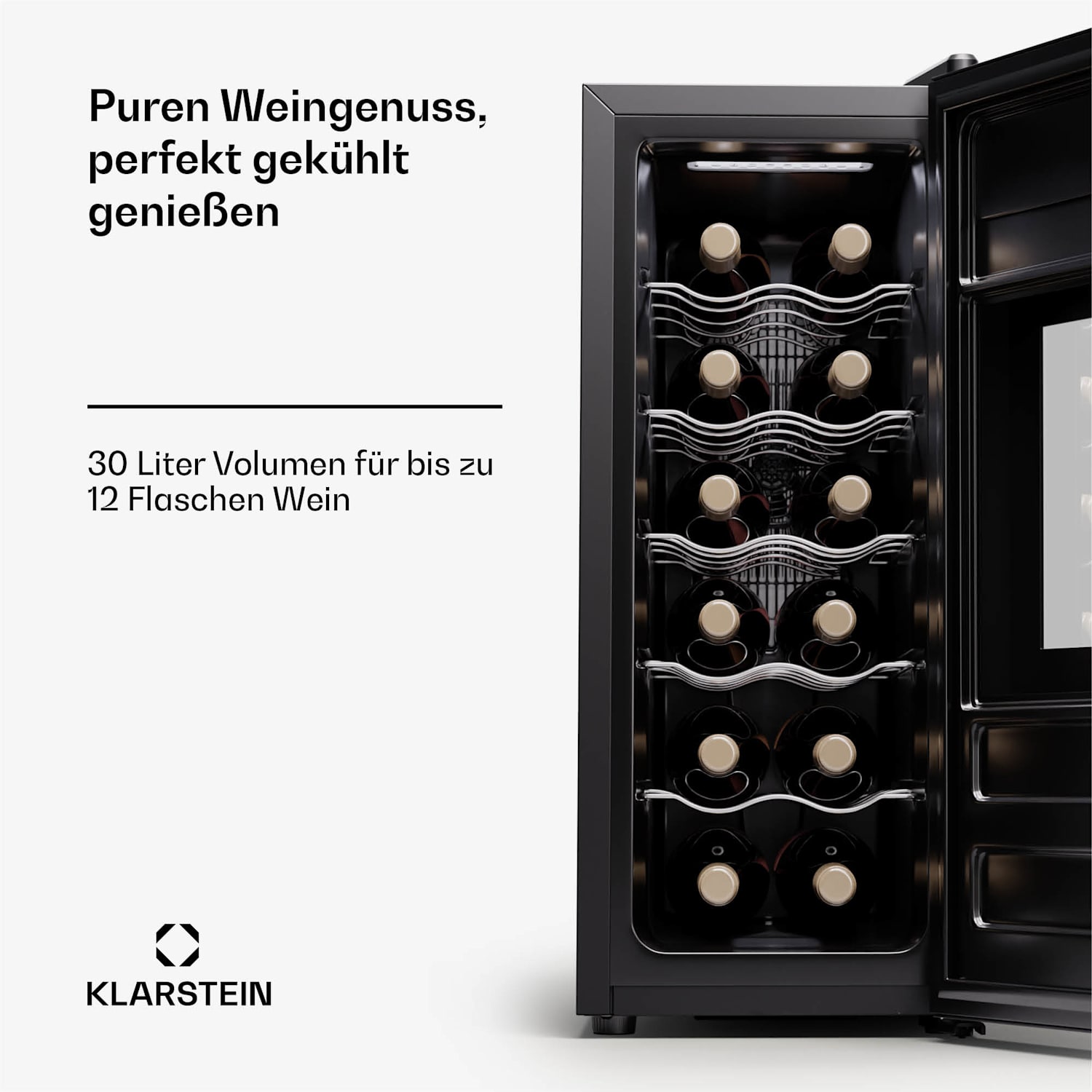 Silent Vino 12 Uno Slim Weinkühlschrank 30 L / 12 Fl 5-18 °C Touch 