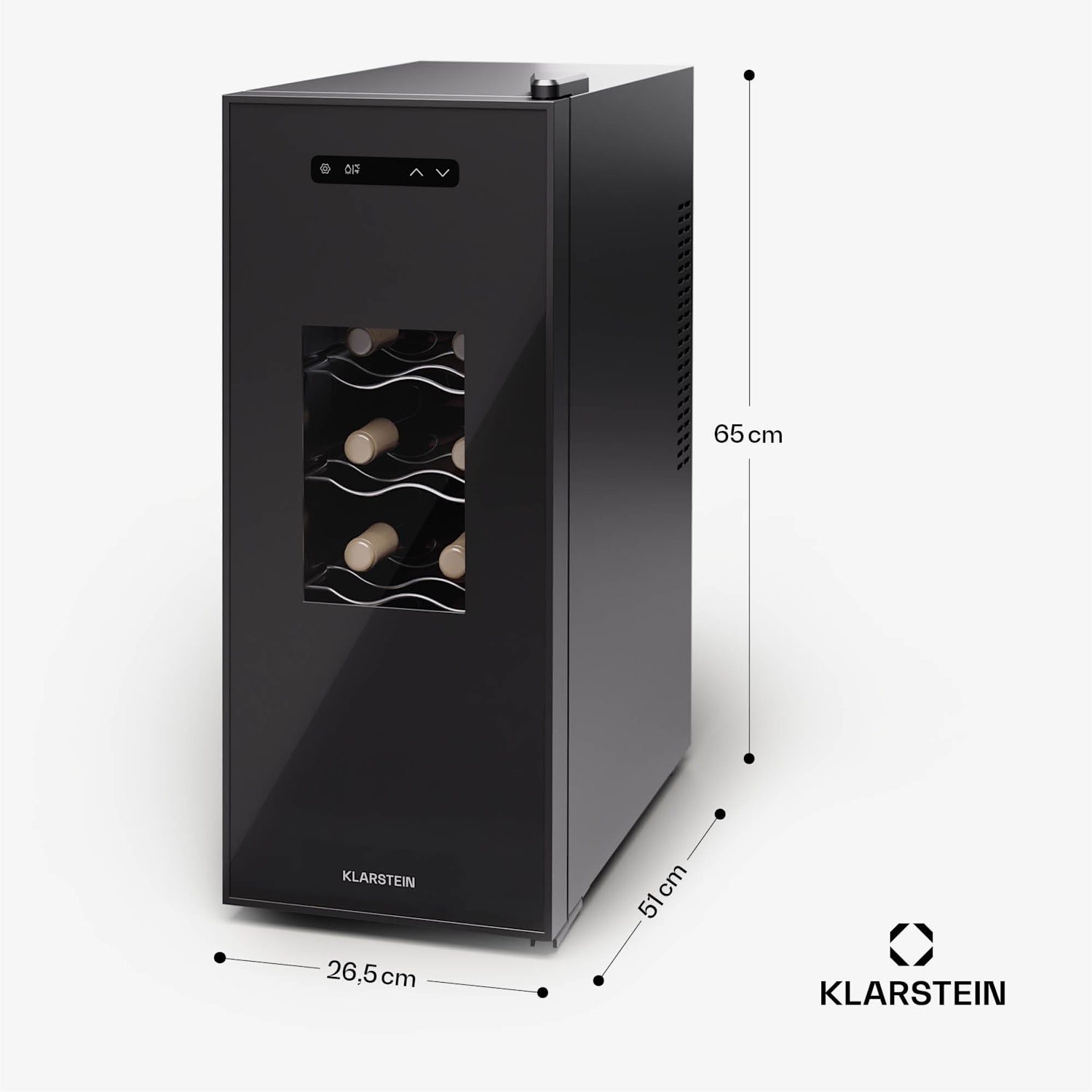 Silent Vino 12 Uno Slim cantinetta vino, 30 l / 12 bottiglie, 5-18 °C, touch 