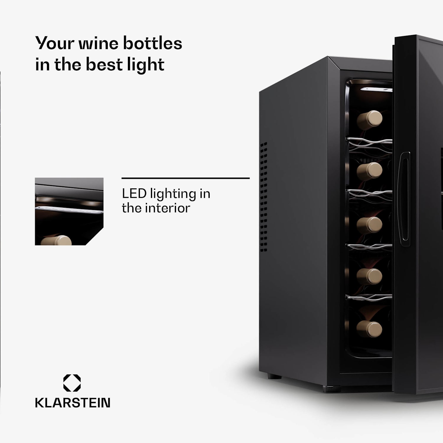 Silent Vino 18 Uno, hladilnik za vino, 46 l / 18 steklenic, 5-18 °C, na dotik 