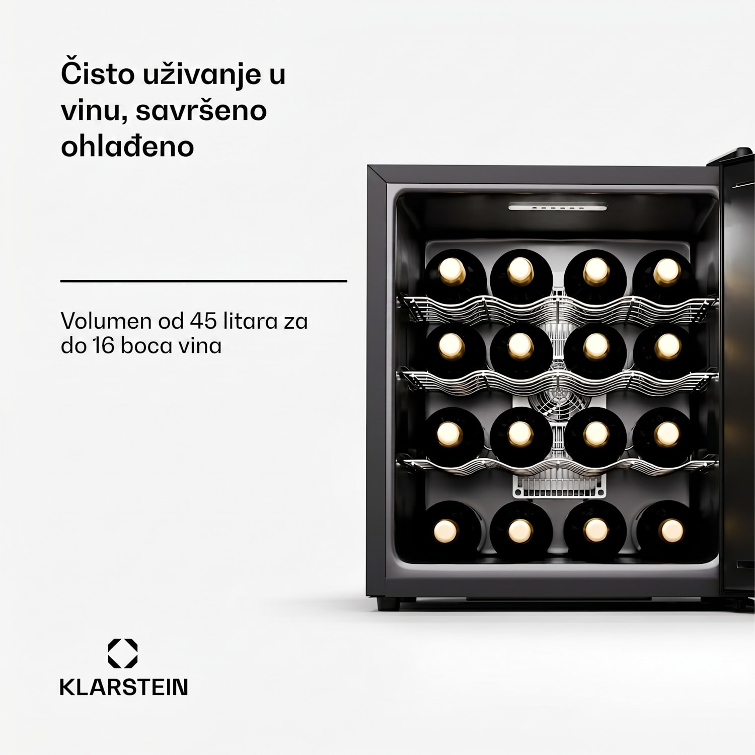 Tiho Vino 16 Uno, Hladnjak za vino, 1 zona / 16 boca 