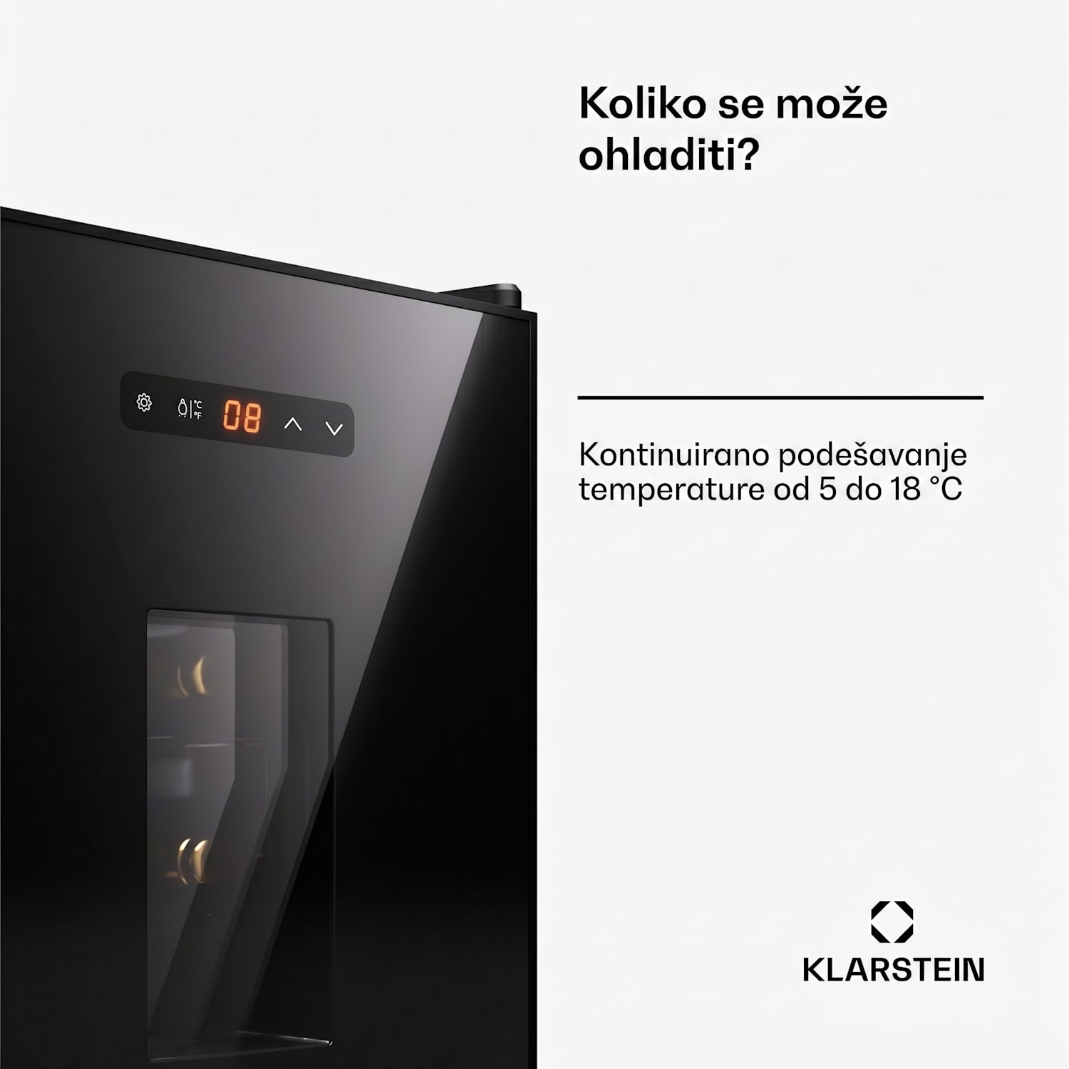 Tiho Vino 16 Uno, Hladnjak za vino, 1 zona / 16 boca 