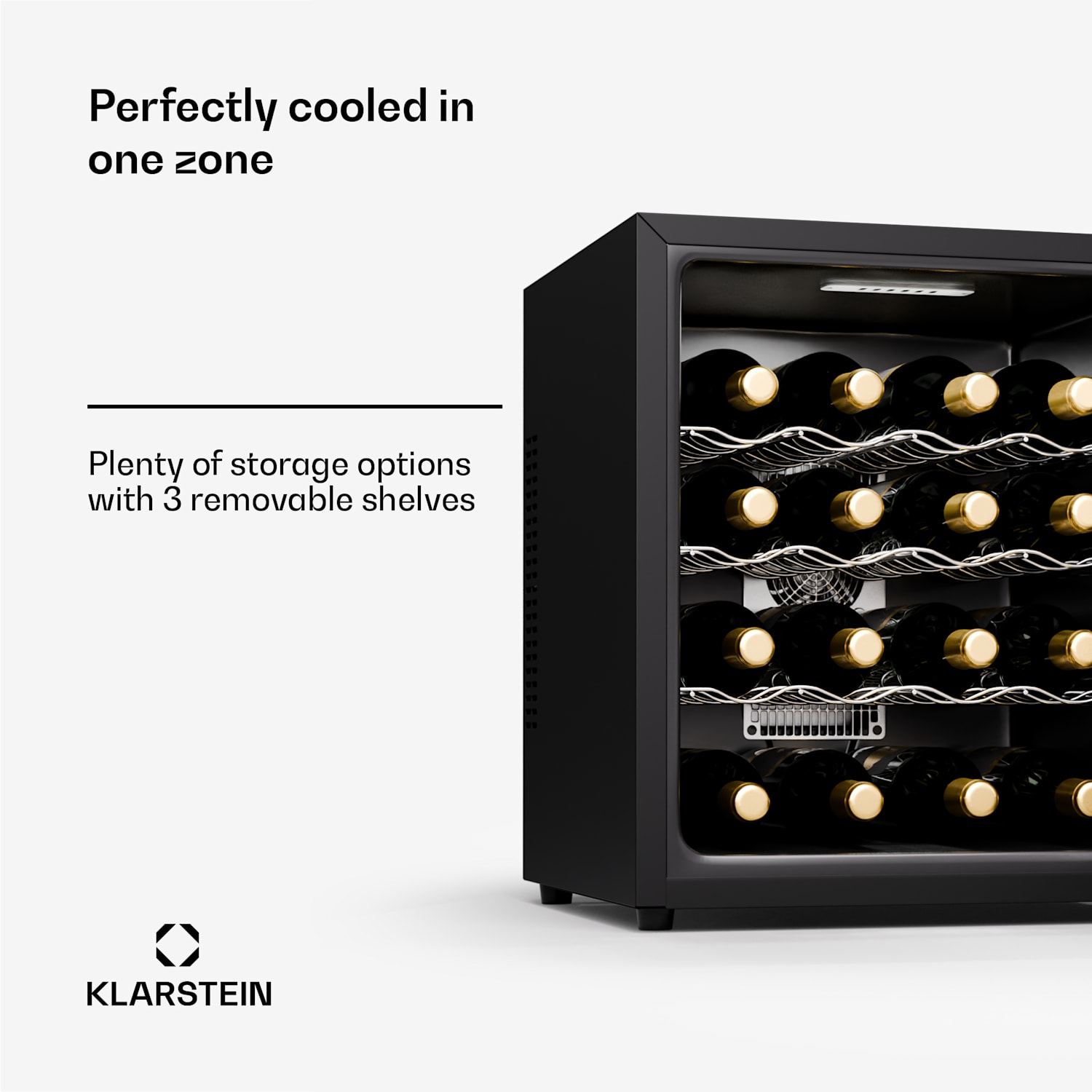 Silent Vino 16 Uno, Chłodziarka na wino, 1 strefa / 16 butelek 