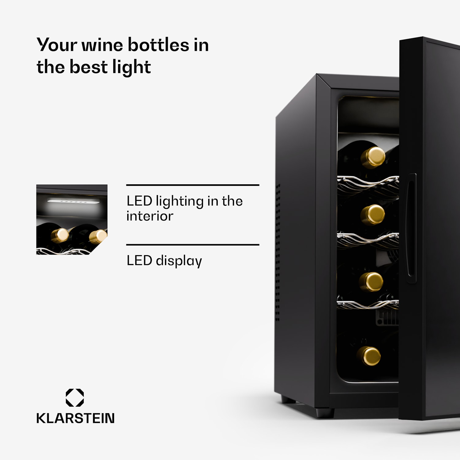 Silent Vino 16 Uno, Chłodziarka na wino, 1 strefa / 16 butelek 