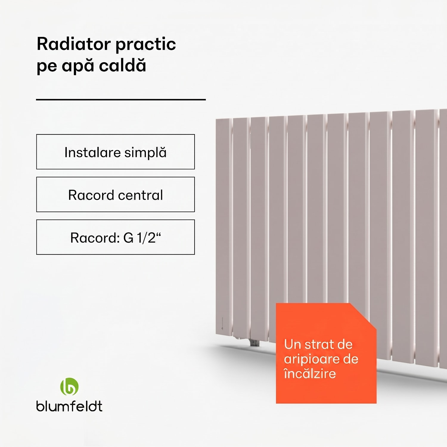 Ontario, radiator, 100 x 60, conexiune laterală și centrală de 1/2 inch, montare pe perete, 681 W 100 x 60 cm | o linie | Nisip