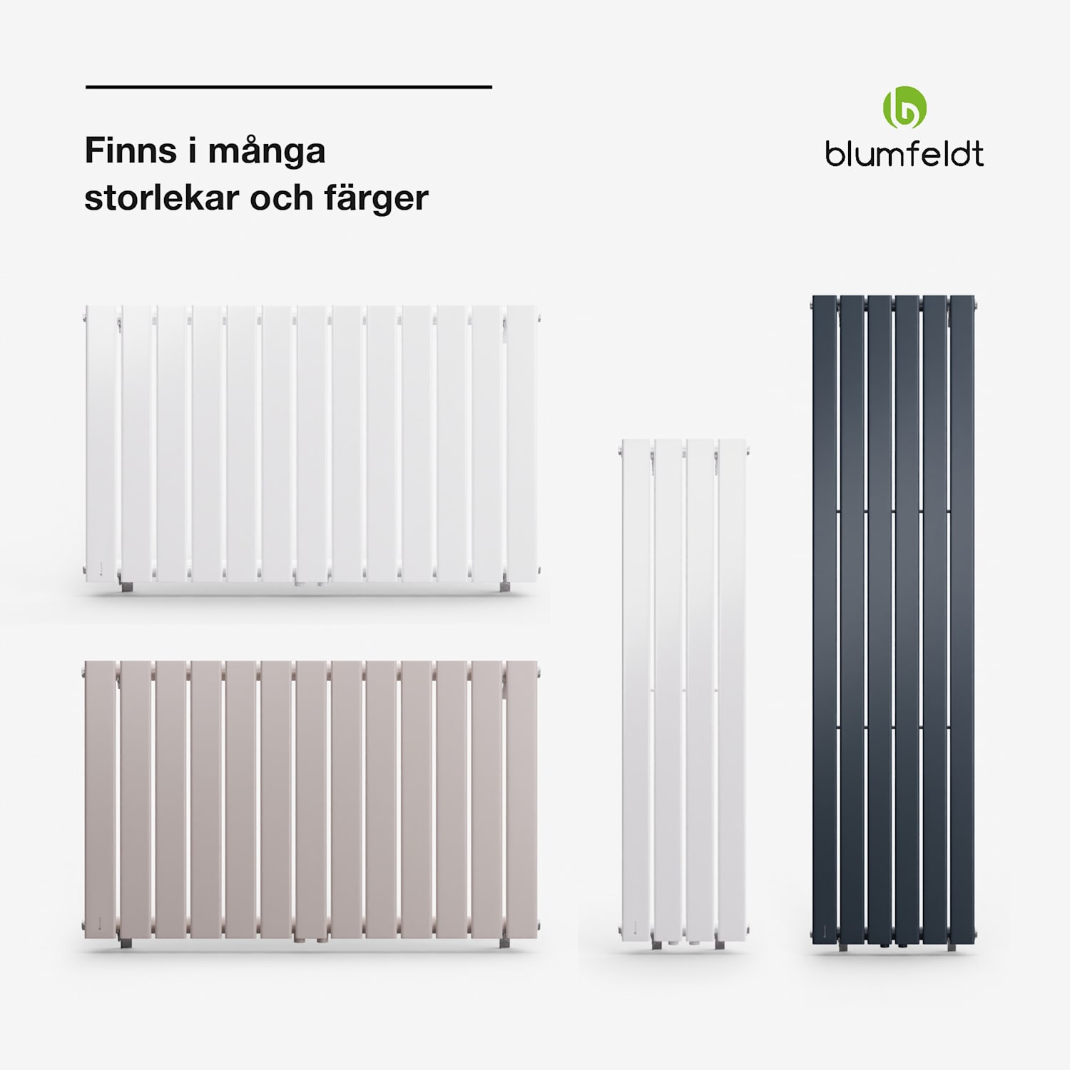 Ontario 100 x 60 radiator, 1/2" sid- och mittanslutning, väggmontering, 681 watt 100 x 60 cm | enda rad | Sand