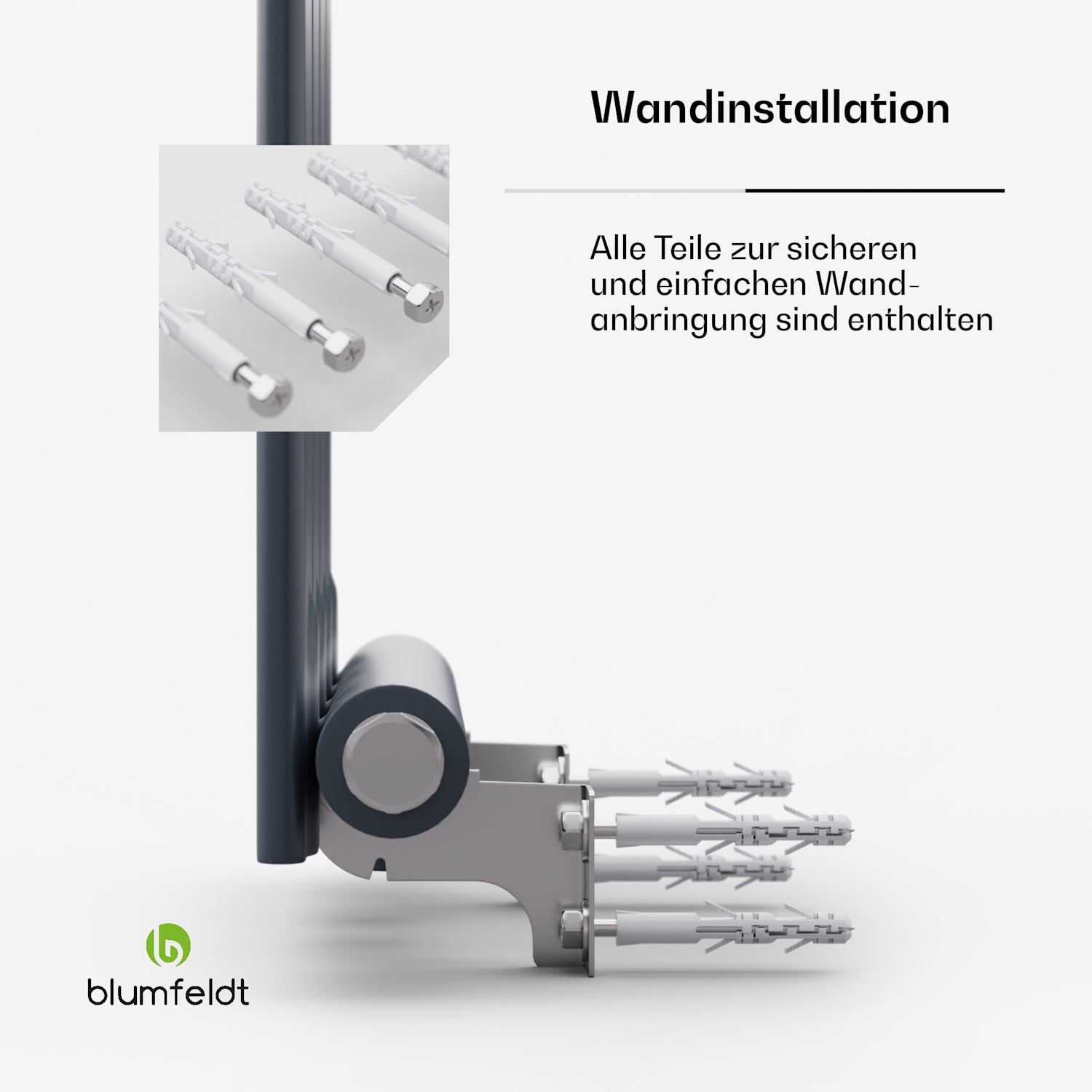 Ontario 30 x 120 Heizkörper 1/2" Wandinstallation 733 Watt 30 x 120 cm | zweireihig | Anthrazit