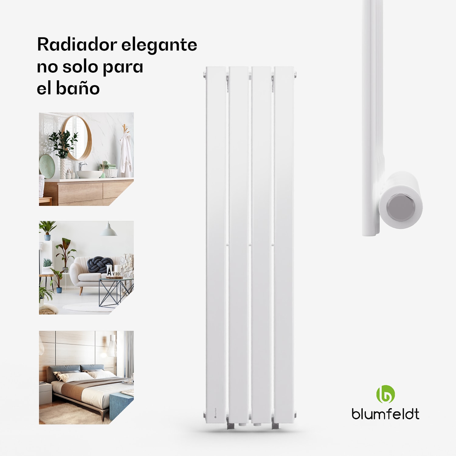 Radiador Ontario 30 x 120 1/2" instalación mural 733 vatios 