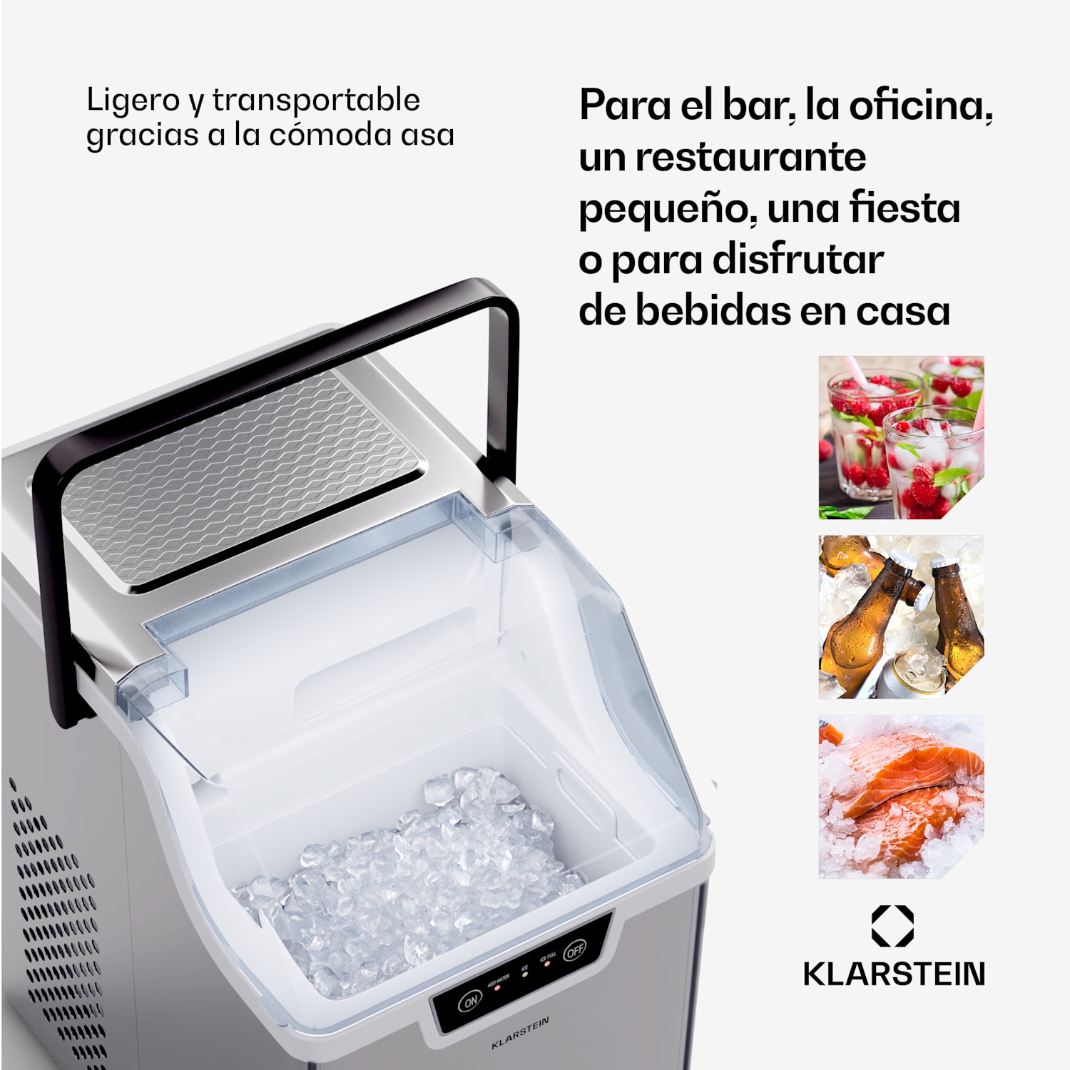 Wallberg Nugget Ice Maker Máquina de cubitos de hielo Plata
