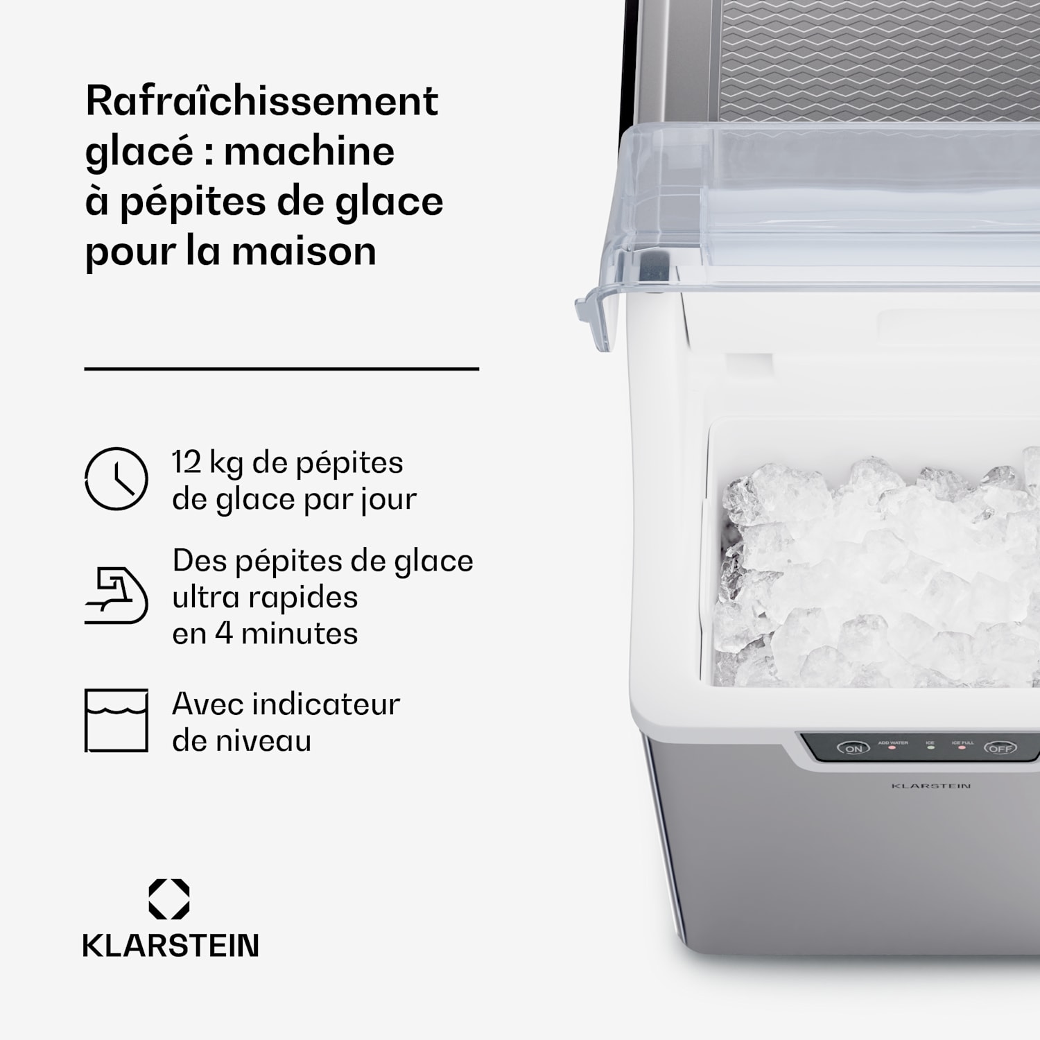 Wallberg Nugget Ice Maker ijsblokjesmachine Zilver