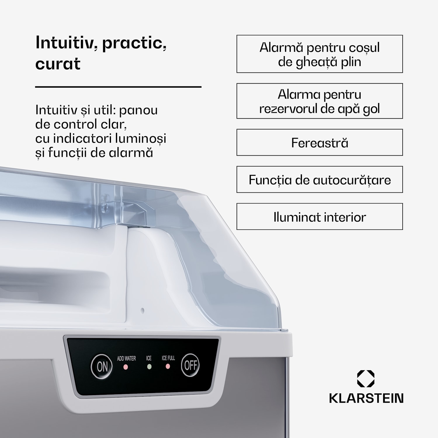 Aparat pentru cuburi de gheață, Wallberg Nugget Ice Maker Argintiu