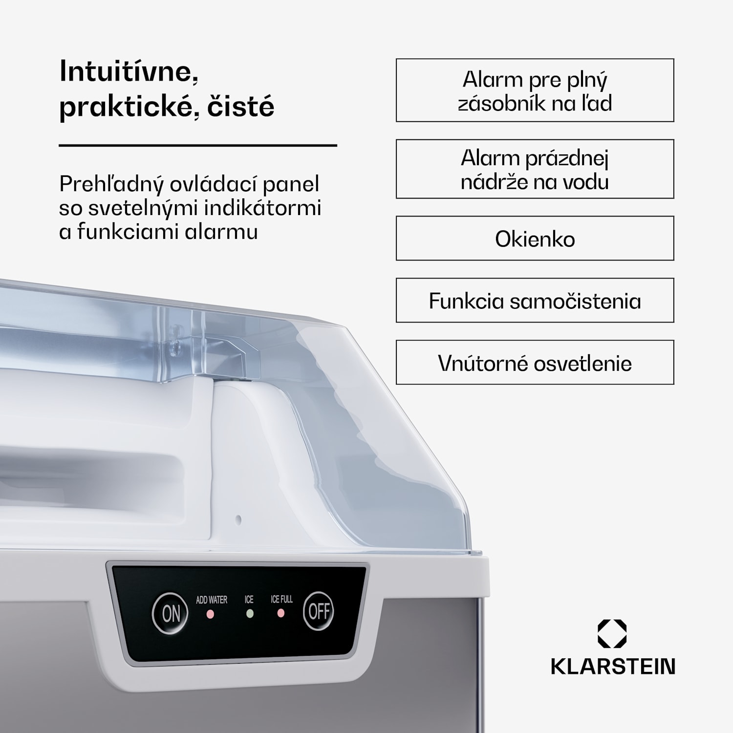 Stroj na výrobu kociek ľadu, Wallberg Nugget Ice Maker Strieborná