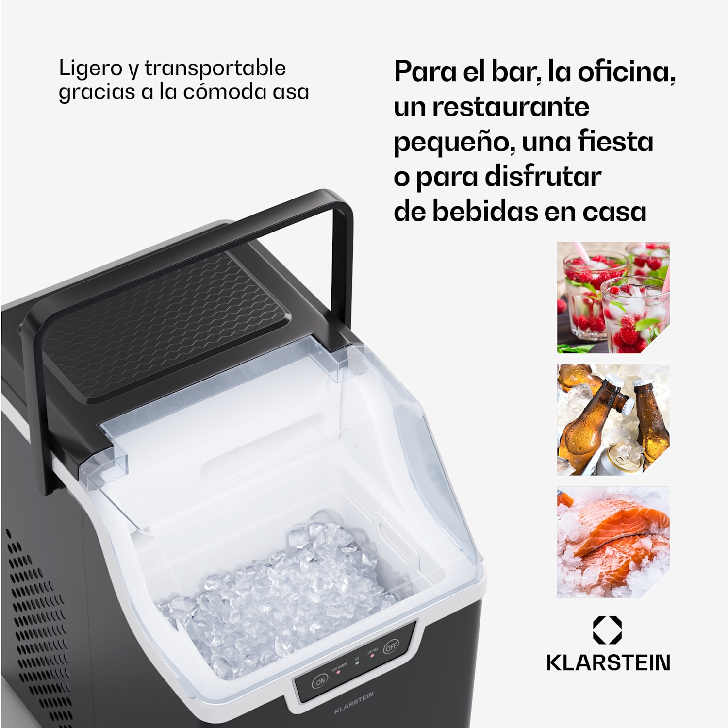 Wallberg Nugget Ice Maker Máquina de cubitos de hielo Negro