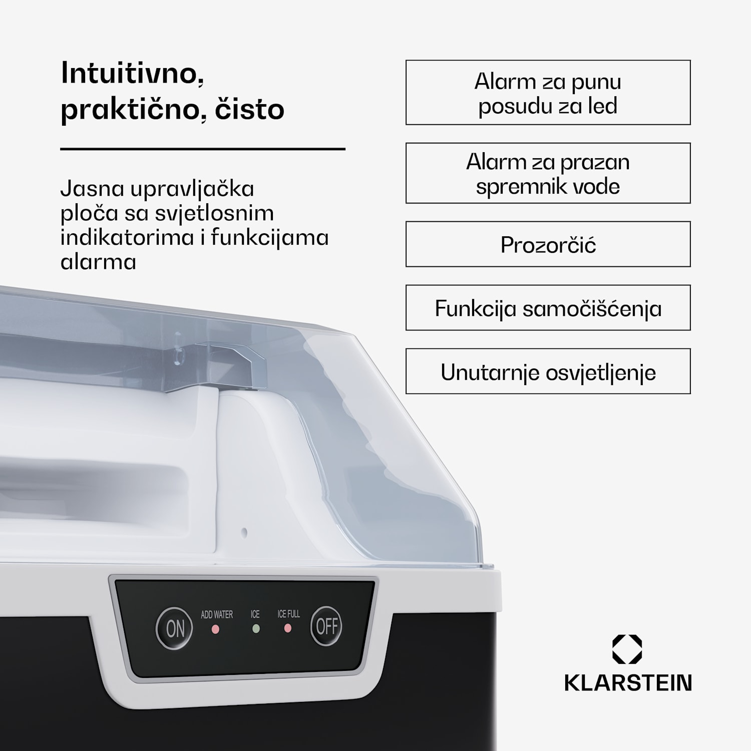 Stroj za pravljenje kockica leda Wallberg Nugget Ice Maker Crna