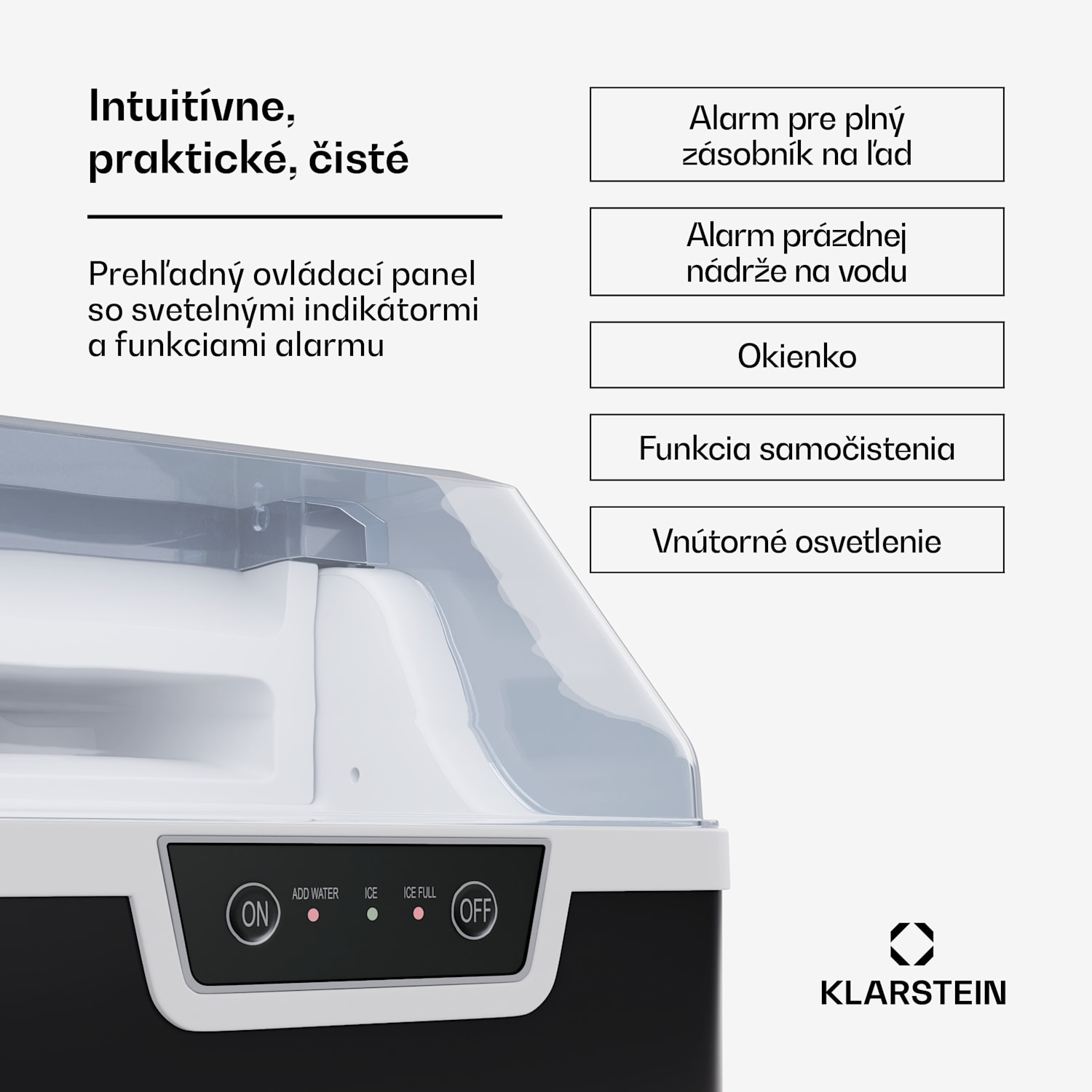 Stroj na výrobu kociek ľadu, Wallberg Nugget Ice Maker Čierna