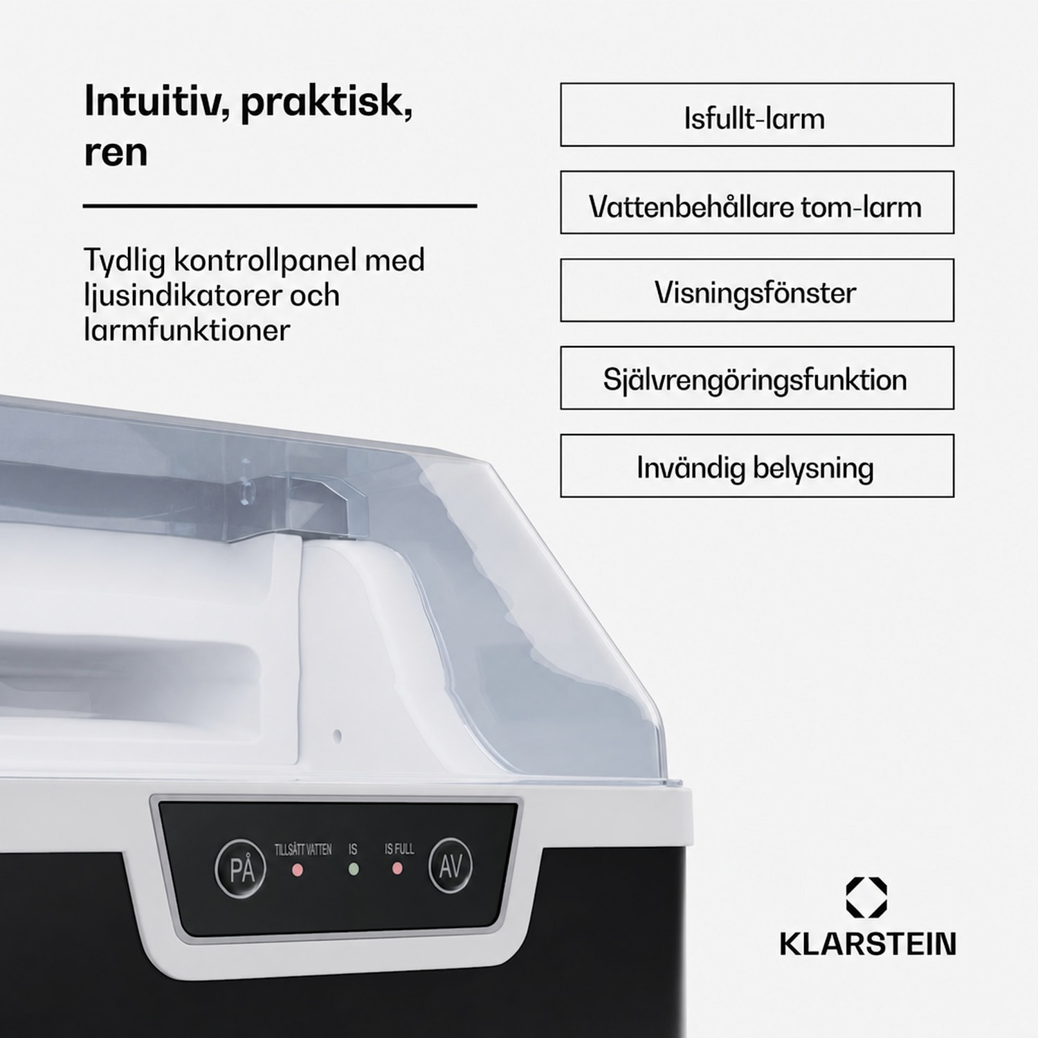 Wallberg ismaskin för nuggetis Svart