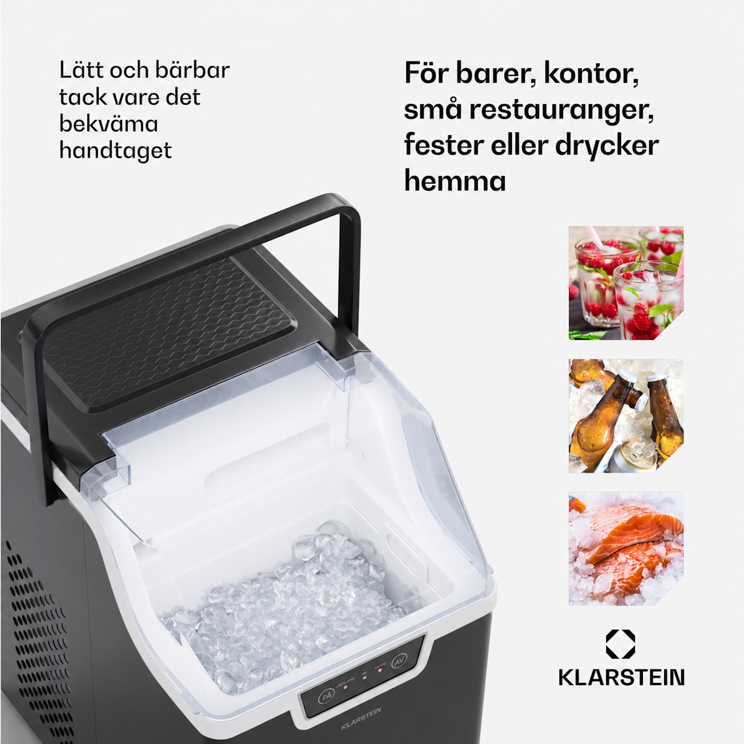 Wallberg ismaskin för nuggetis Svart