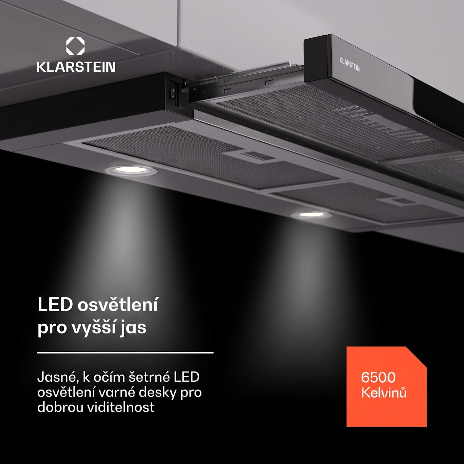 Mariana 90 Neo, plochý Digestoř, 491 m³/h, odtah/recirkulace, LED, EEK C 90 cm | Negro
