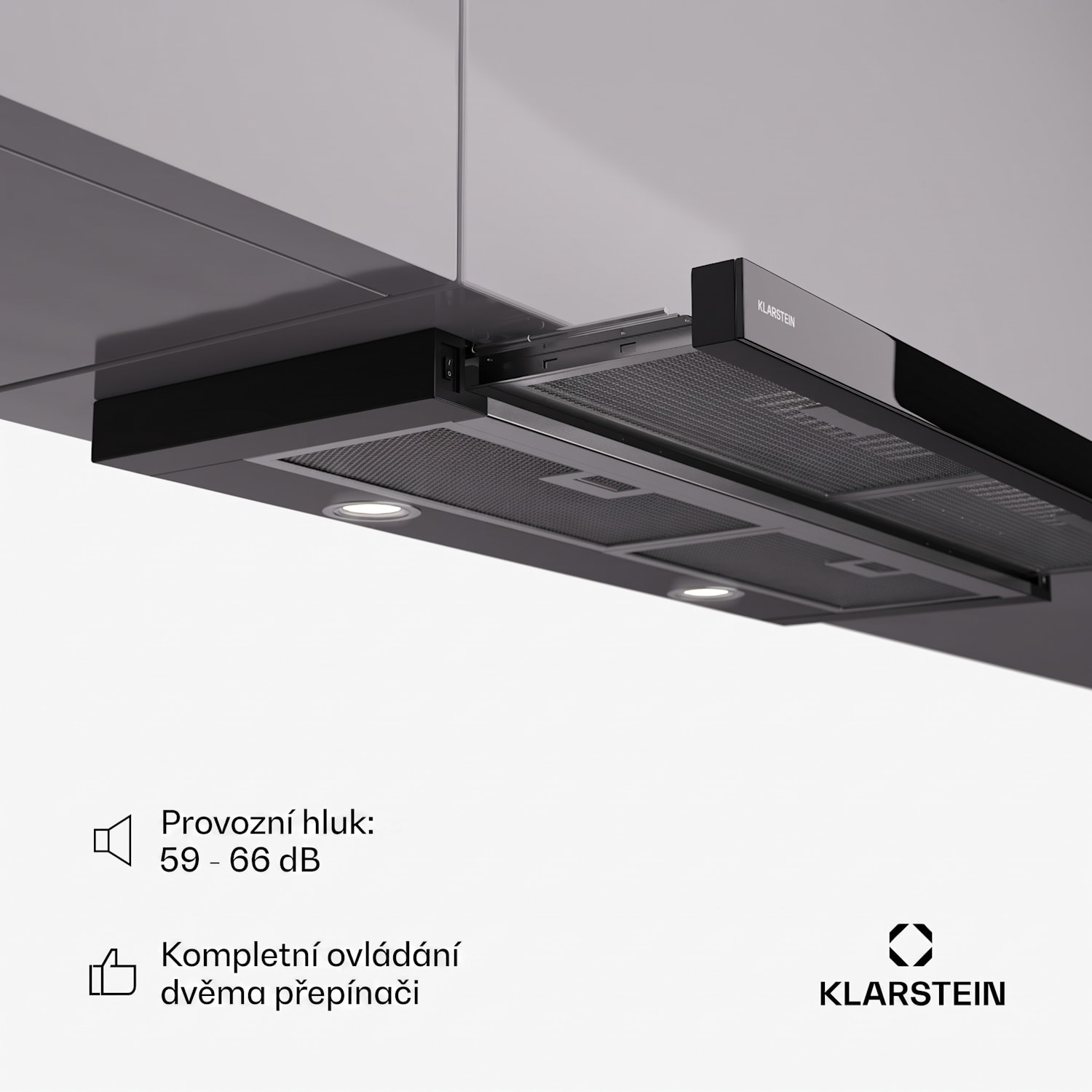 Mariana 90 Neo, plochý Digestoř, 491 m³/h, odtah/recirkulace, LED, EEK C 90 cm | Negro