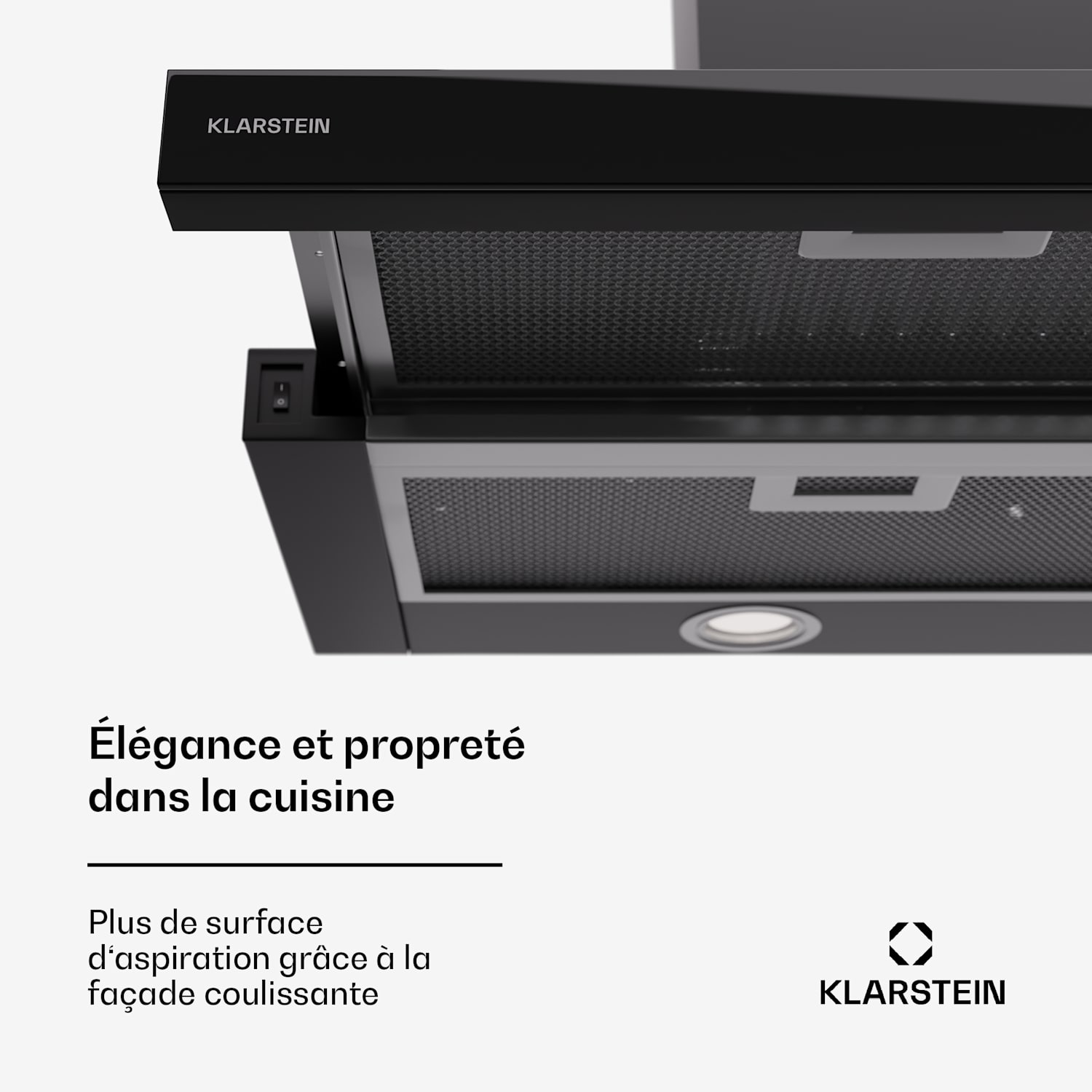 Mariana 90 Neo vlakscherm afzuigkap 491 m³/h afvoer/recirculatie LED EEK C 90 cm | Zwart