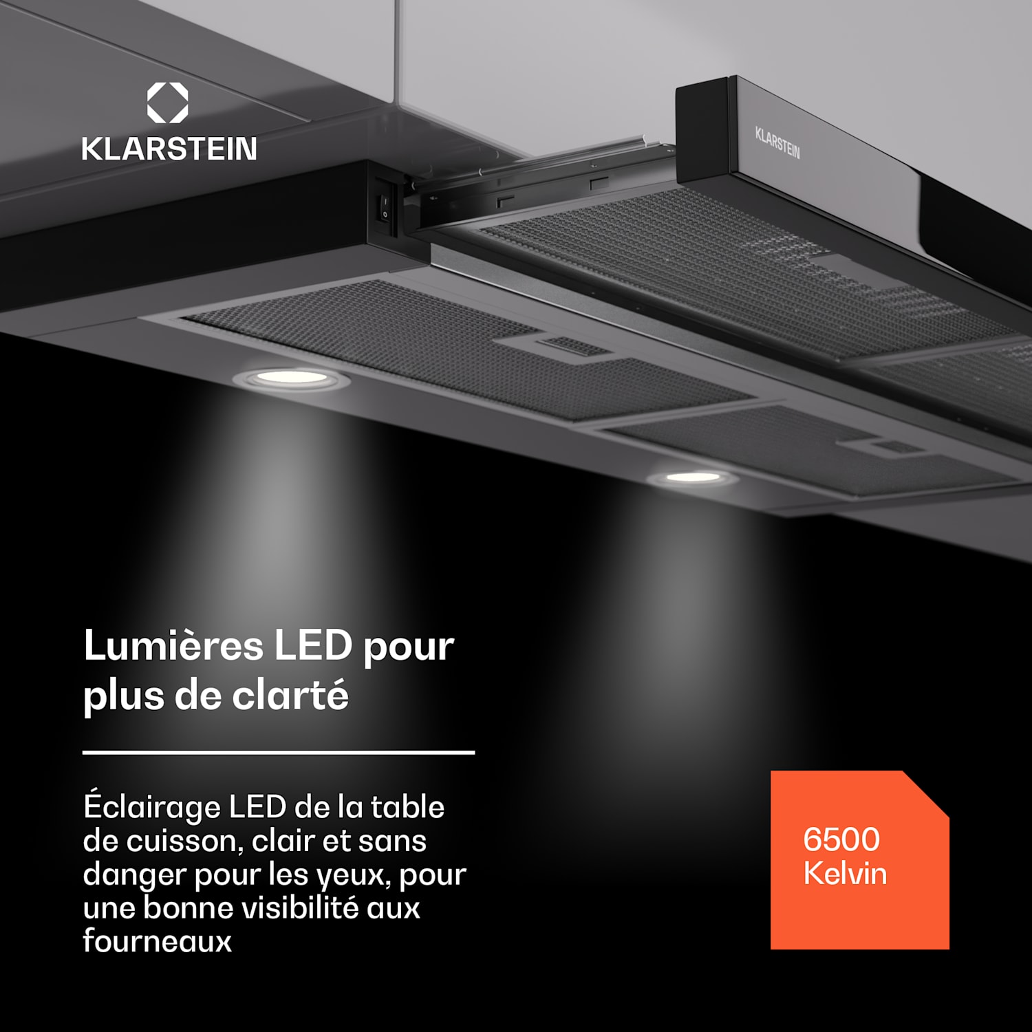 Mariana 90 Neo vlakscherm afzuigkap 491 m³/h afvoer/recirculatie LED EEK C 90 cm | Zwart