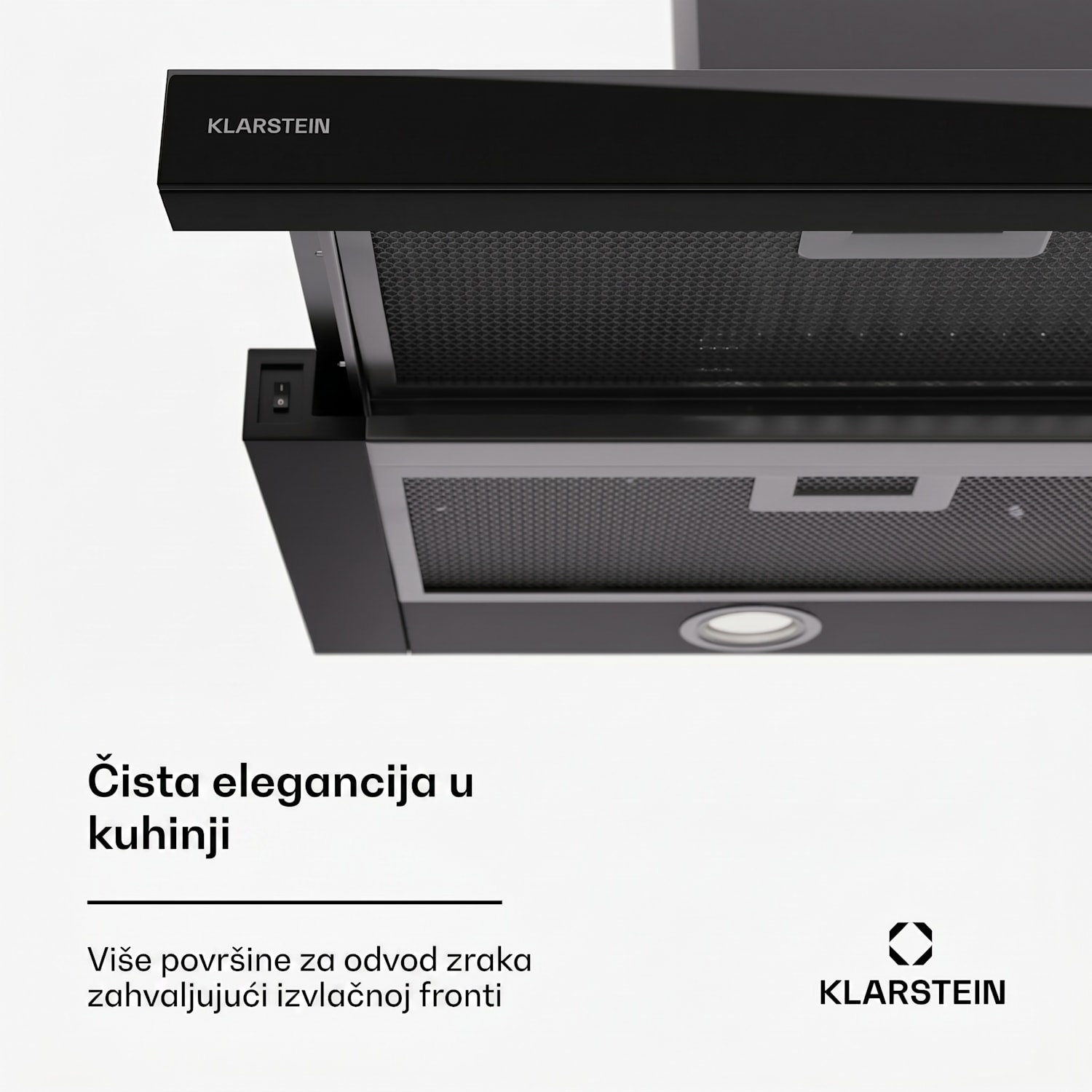 Mariana 90 Neo, ravna kuhinjska napa, 547 m³/h, ekstrakcija/recirkulacija zraka, LED, EEK C 90 cm | Crna
