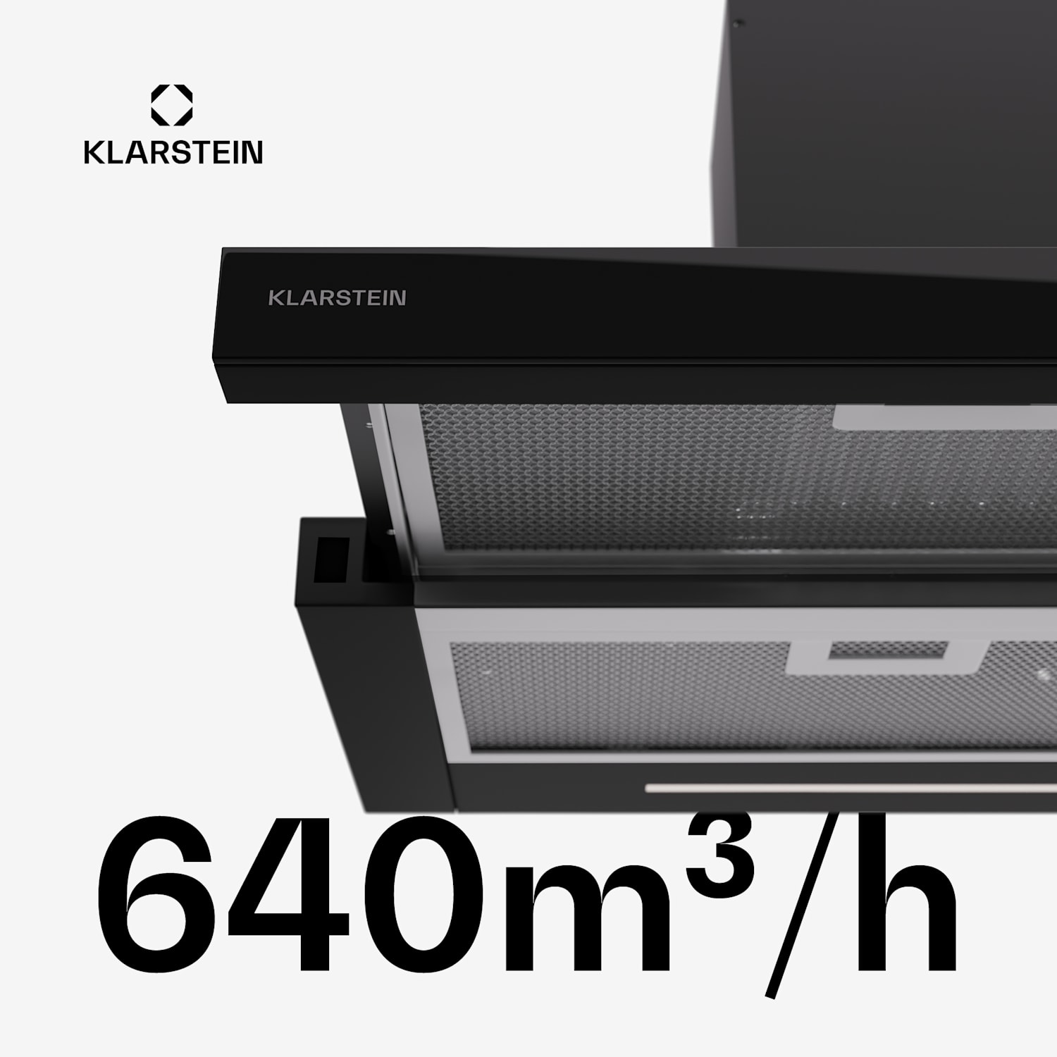 Mariana 90 Neo, ravna kuhinjska napa, 90 cm, 640 m³/h, ekstrakcija zraka, LED 90 cm | Crna
