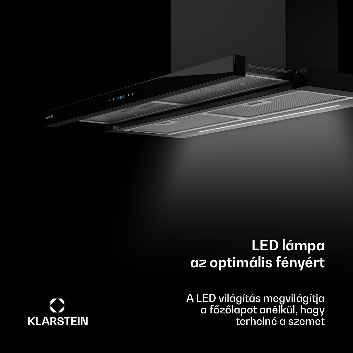 Mariana 90 Neo, lapos páraelszívó, 90 cm, 640 m³/h, légelszívás, LED 90 cm | Fekete
