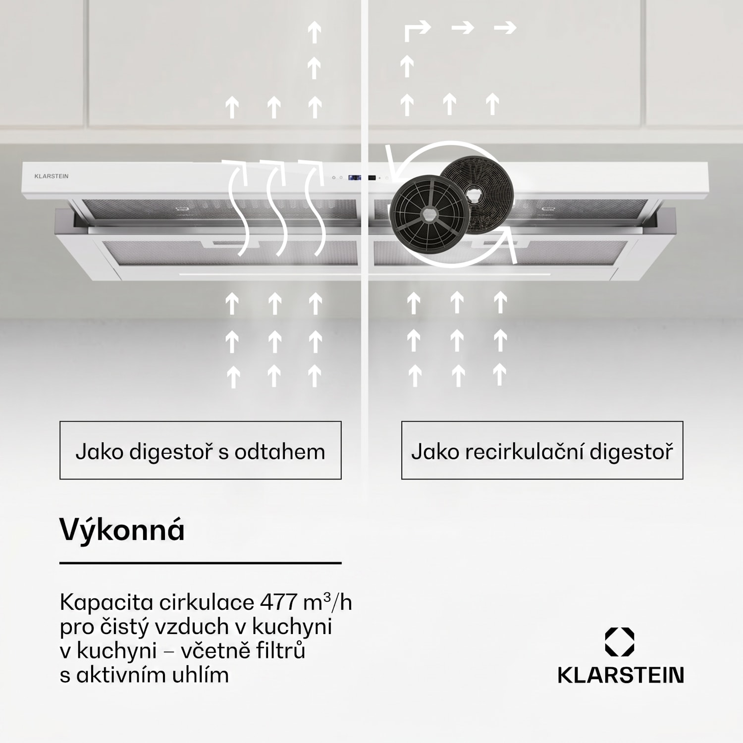 Mariana Neo 90, plochá digestoř, 90 cm, 640 m³/h, odsávání vzduchu, LED 90 cm | Bílá