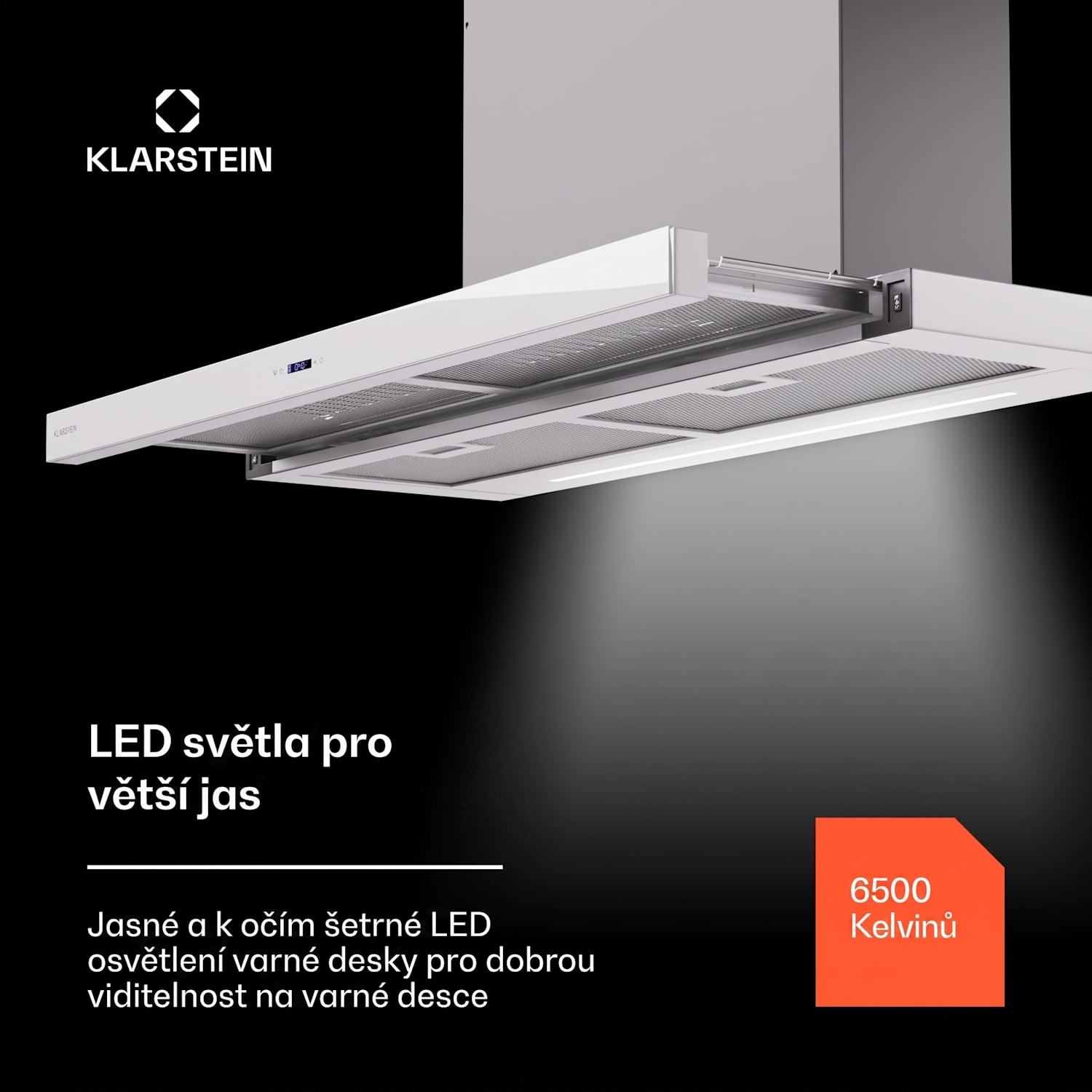 Mariana Neo 90, plochá digestoř, 90 cm, 640 m³/h, odsávání vzduchu, LED 90 cm | Bílá