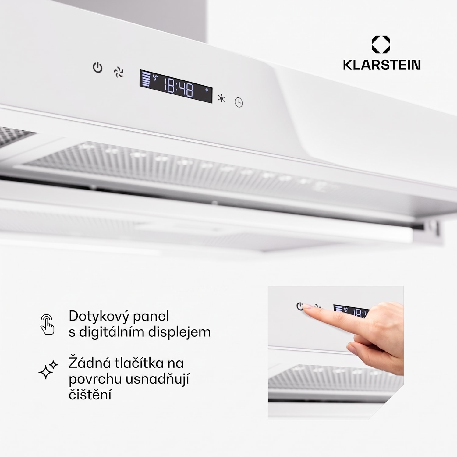 Mariana Neo 90, plochá digestoř, 90 cm, 640 m³/h, odsávání vzduchu, LED 90 cm | Bílá